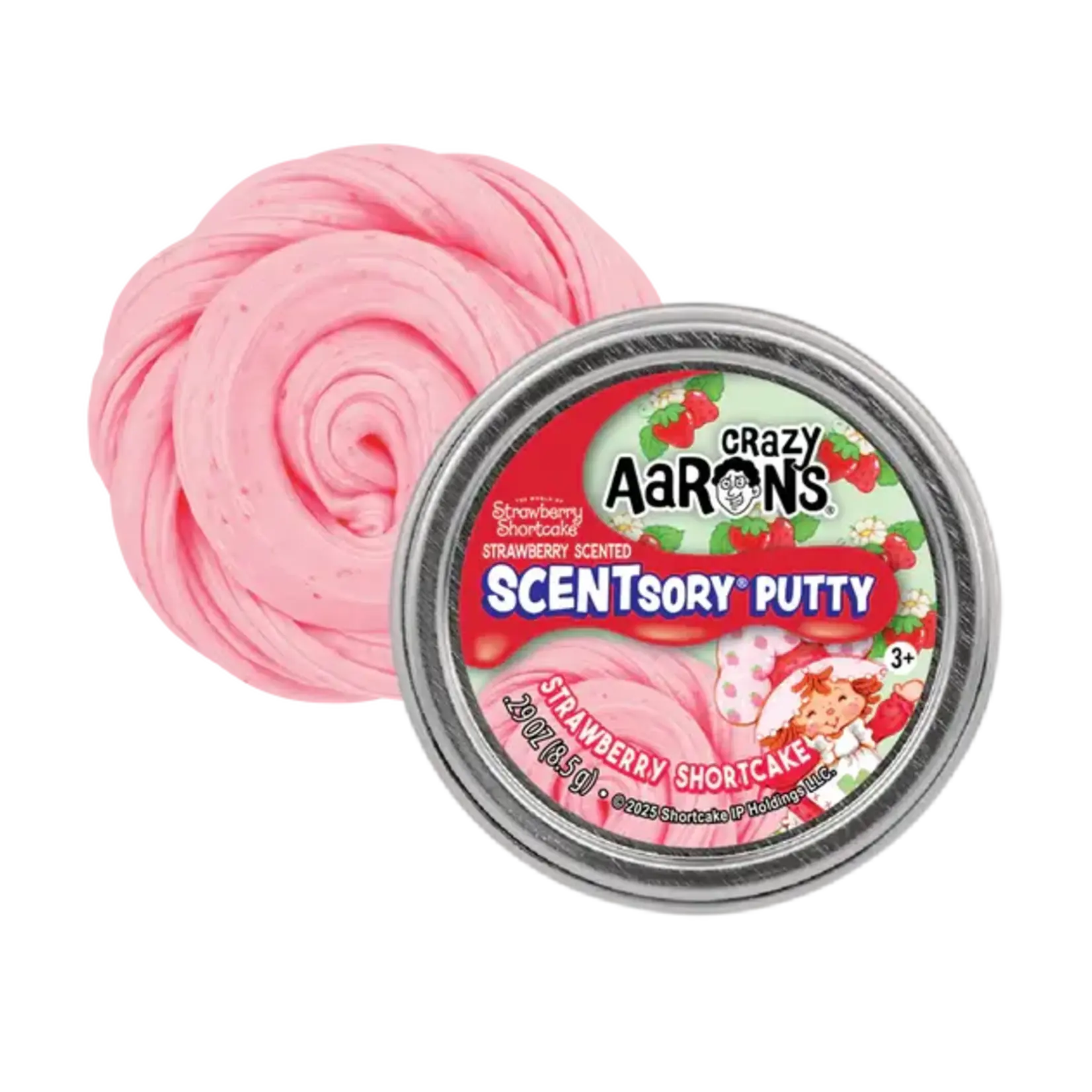 Crazy Aaron's Thinking Putty Mini Strawberry Shortcake SCENTsory Thinking Putty