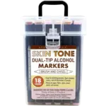 Studio Series Dual-Tip Skin Tone Alcohol Markers (Set of 18 colors)