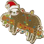 Festive Sloth Enamel Pin