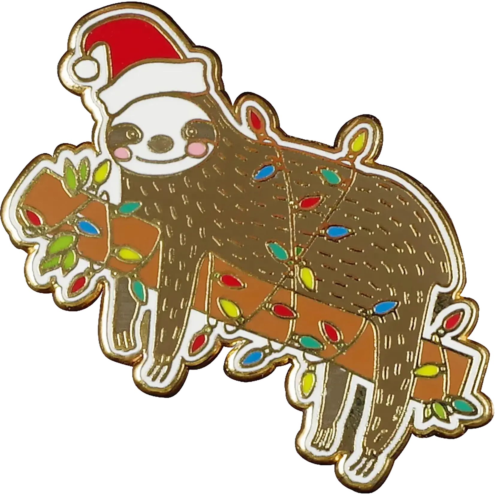 Festive Sloth Enamel Pin