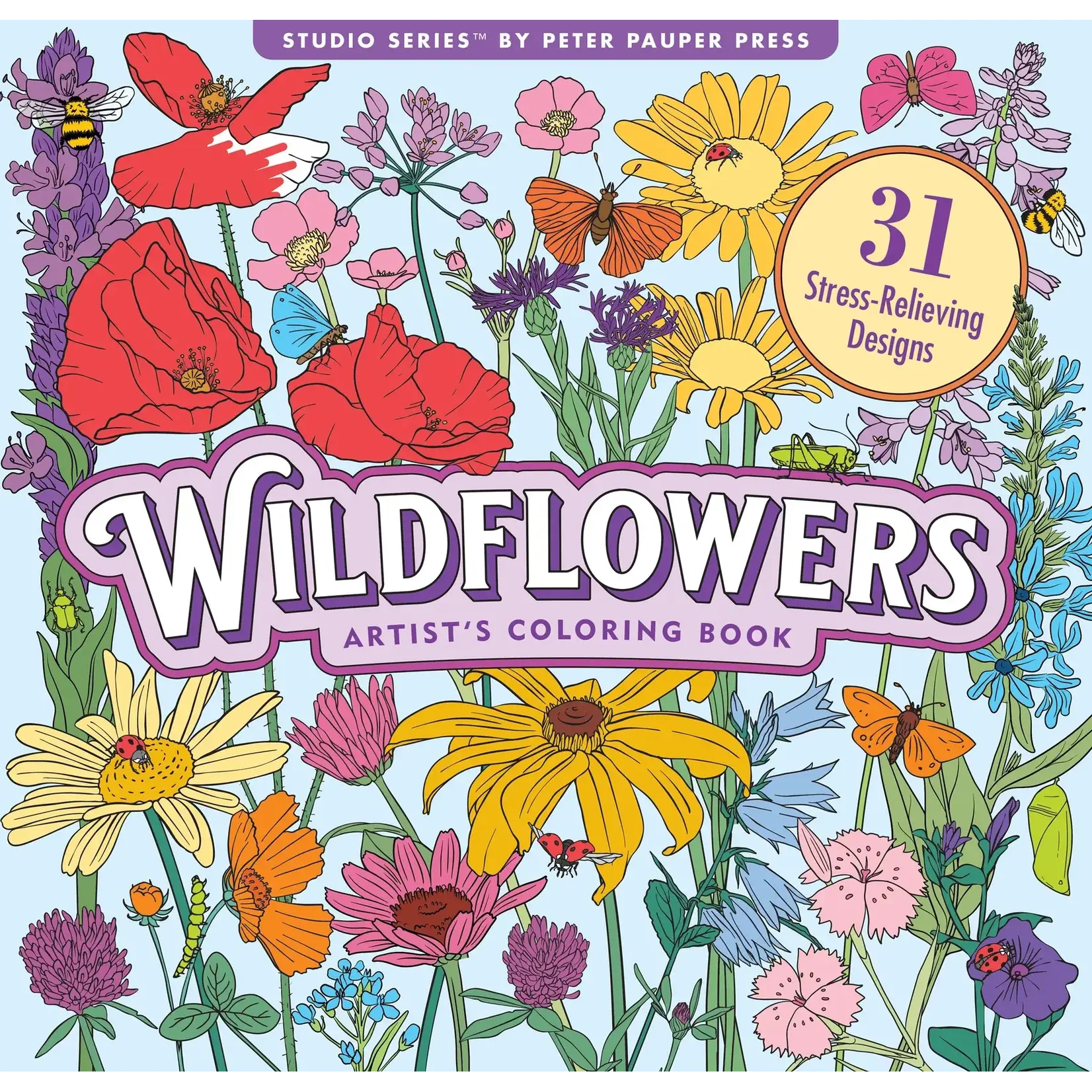 Wildflowers Adult Coloring Book