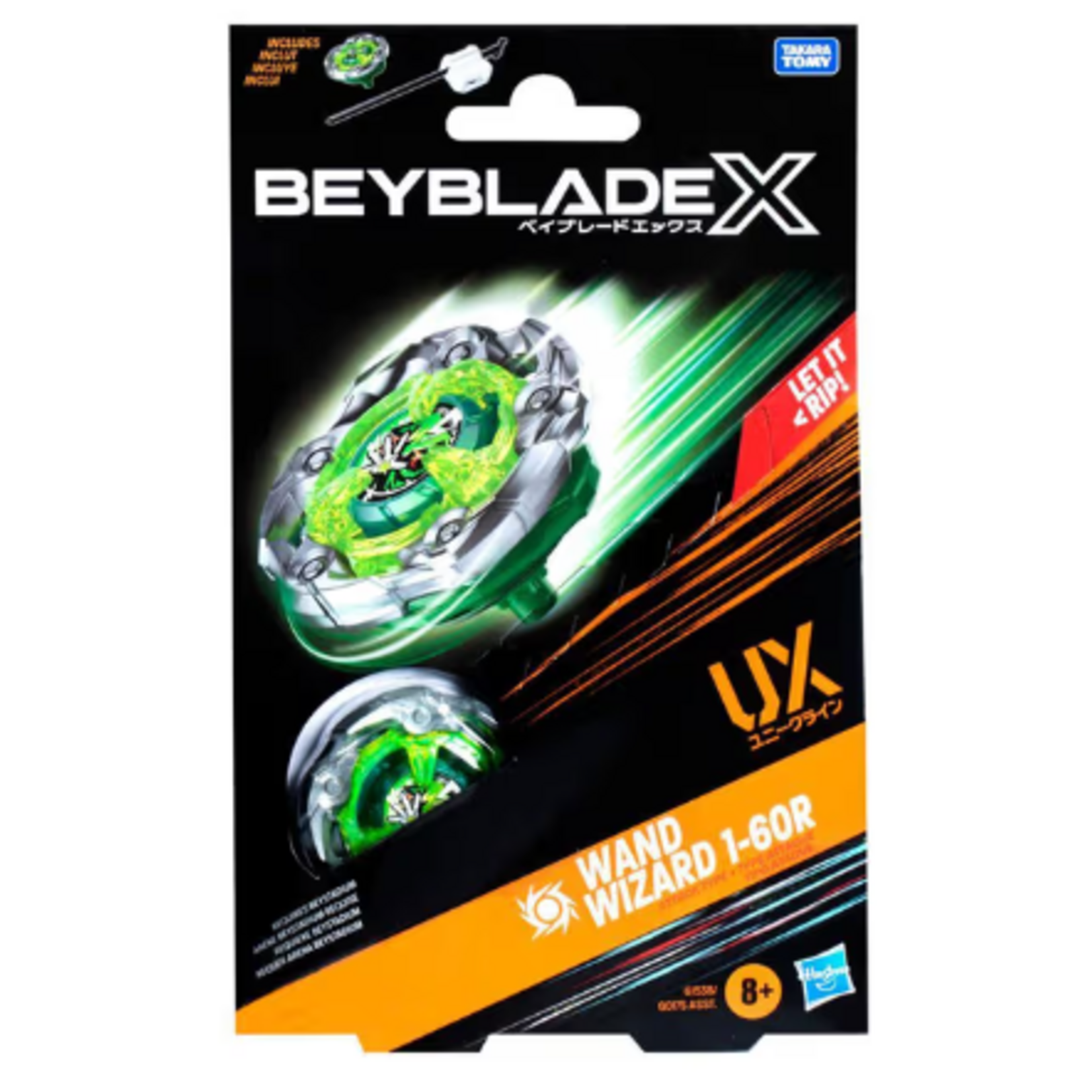 Hasbro Beyblade X Wand Wizard 1-60R UX Starter Pack Top and Launcher