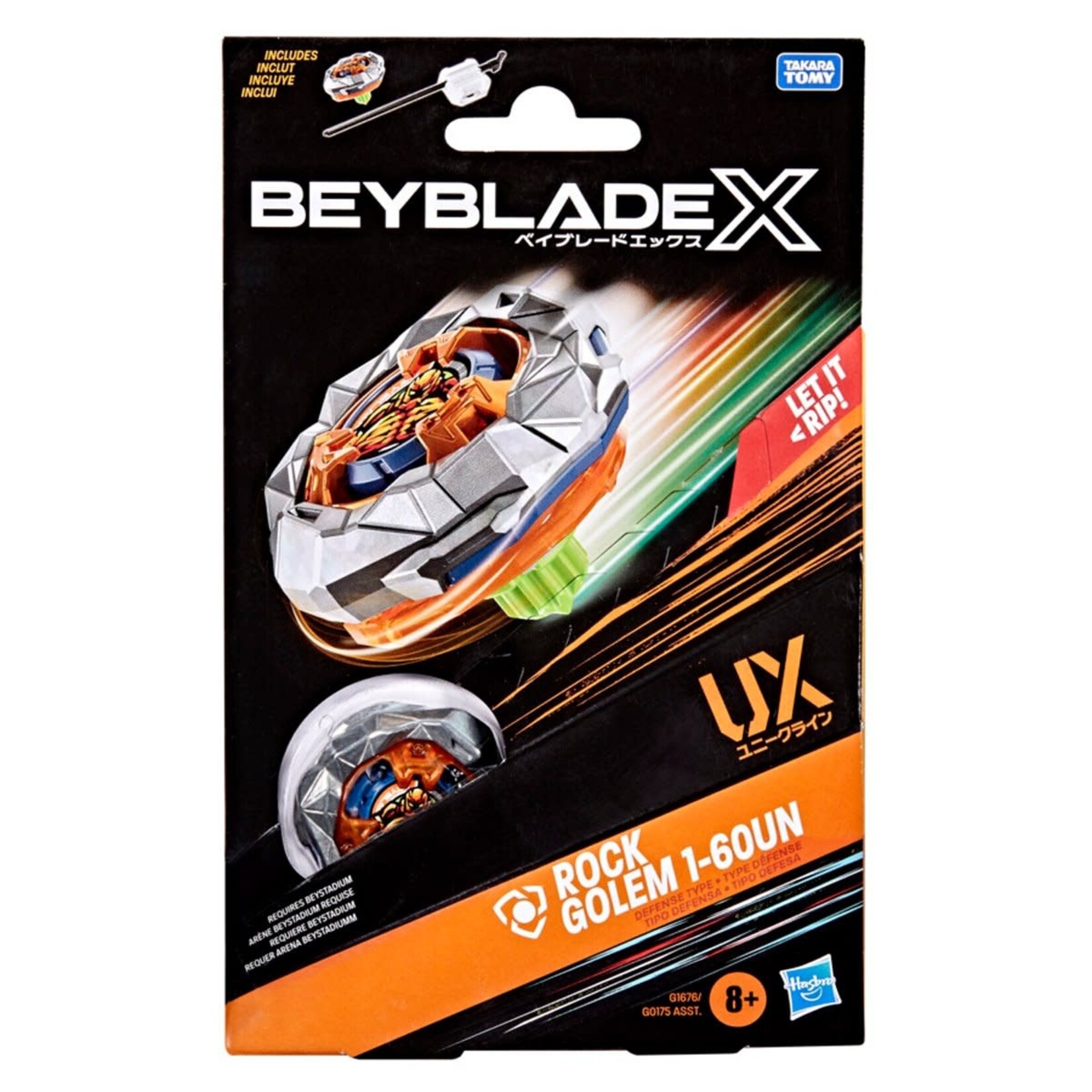 Hasbro Beyblade X Rock Golem 1-60UN UX Starter Pack Top and Launcher