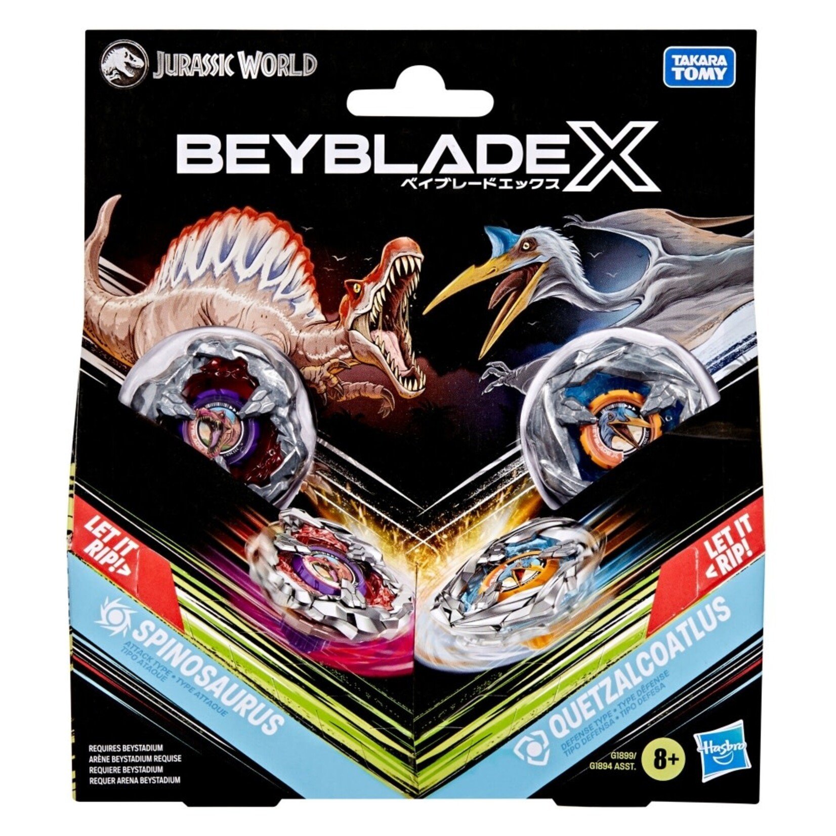 Hasbro Beyblade X Jurassic World Collab Spinosaurus vs. Quetzalcoatlus