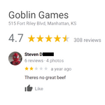 Goblin Games No Great Beef Sticker