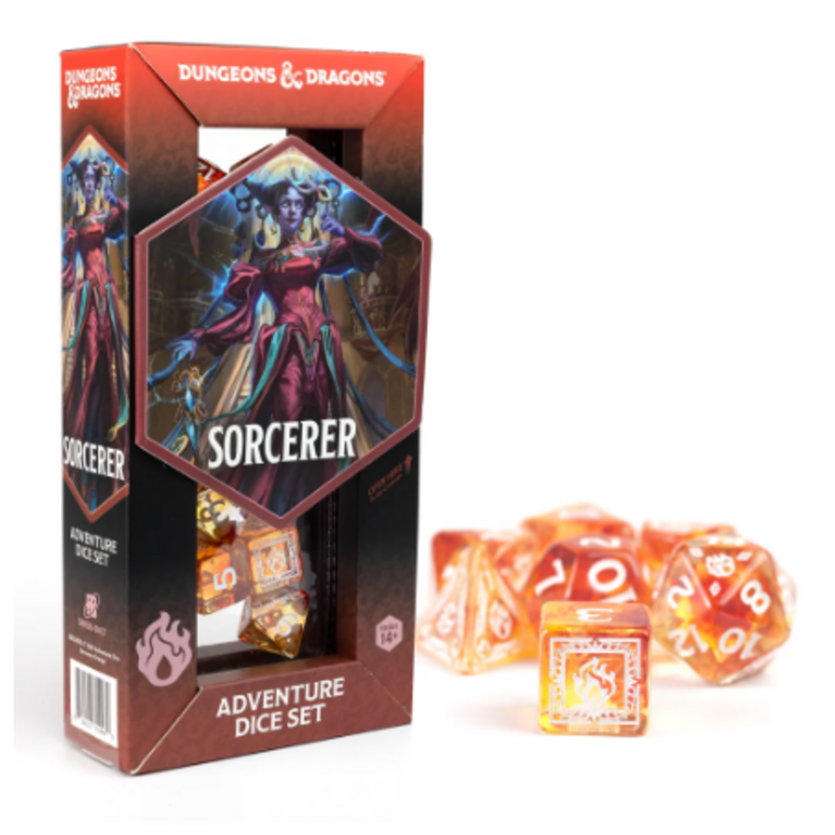 Sirius D&D Dice Set Orange Sorcerer