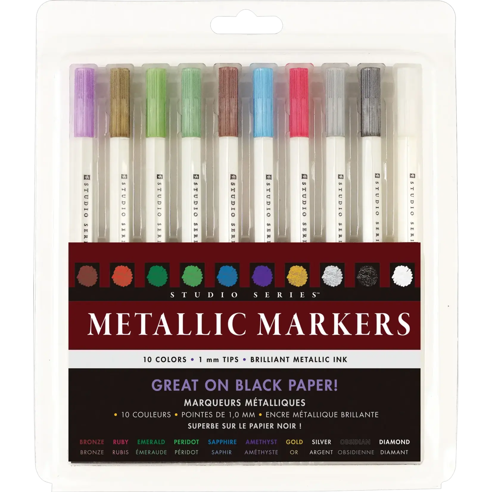 Peter Pauper Press Studio Series Metallic Markers Set