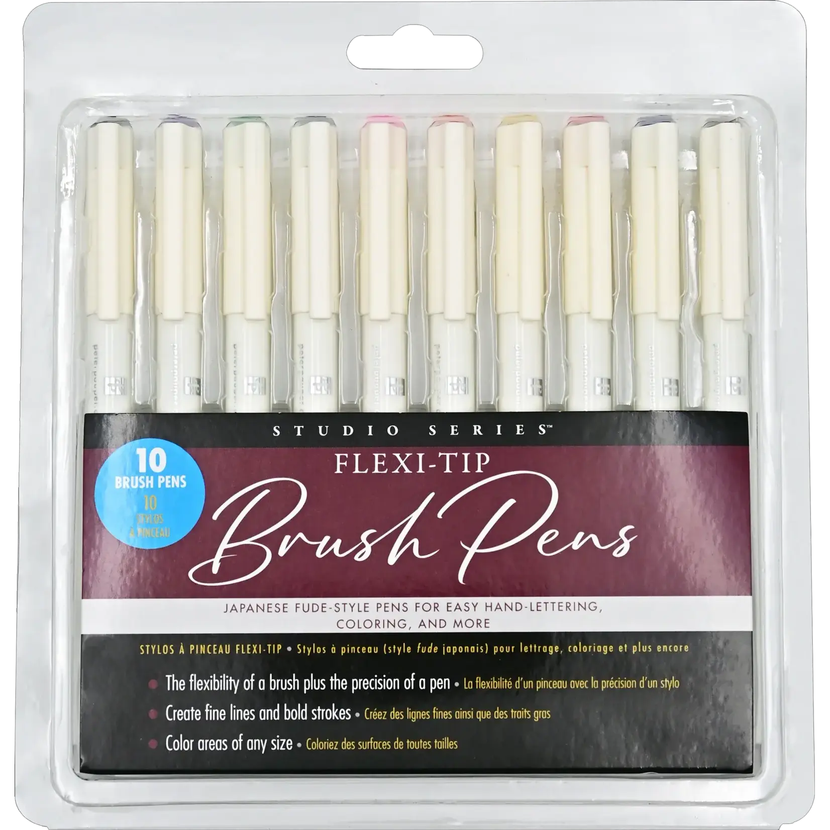 Peter Pauper Press Flexi-Tip Brush Pens (Set of 10)