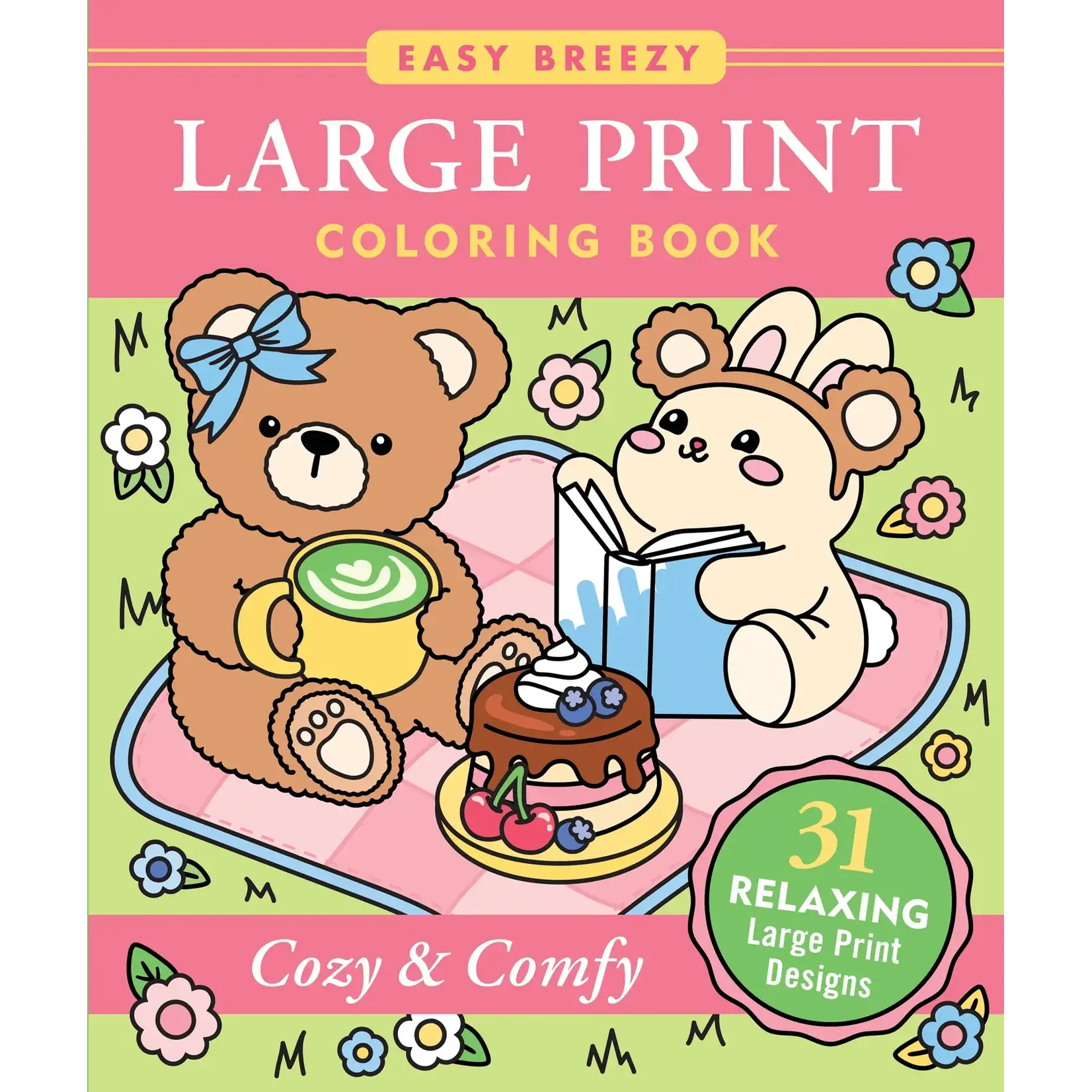 Peter Pauper Press Large Print Coloring Book - Cozy & Comfy