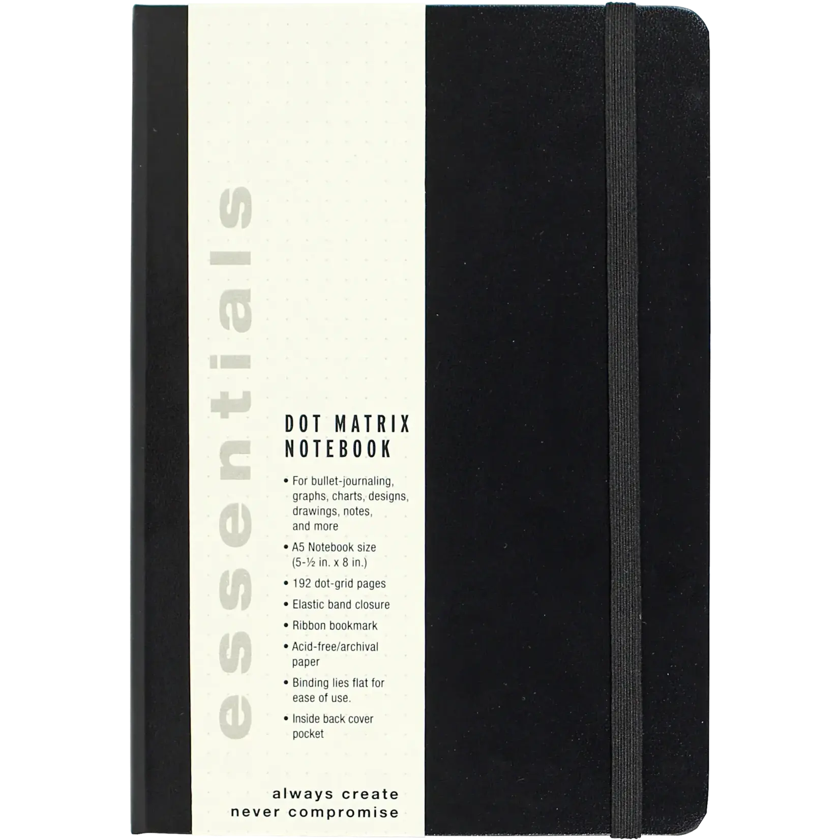 Peter Pauper Press Essentials Dot Matrix Notebook Large A5 Size