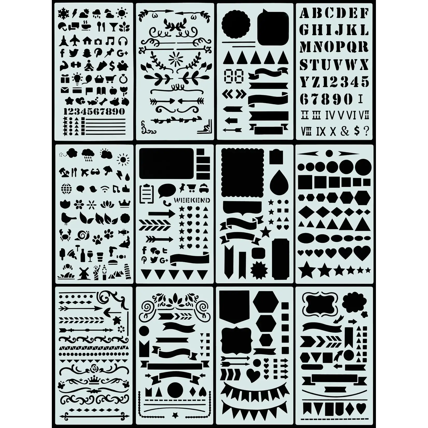 Peter Pauper Press Essentials Dotted Journal Stencil Set