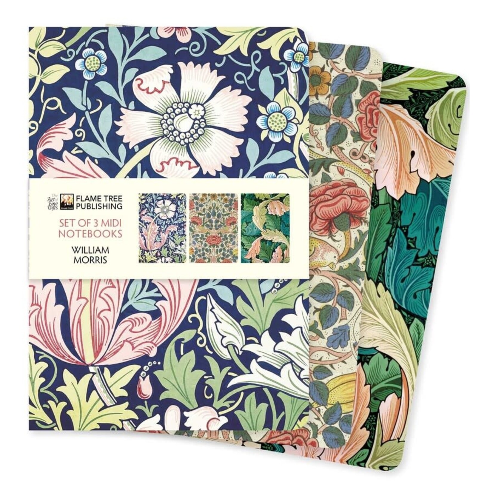 William Morris Set of 3 Midi Notebooks