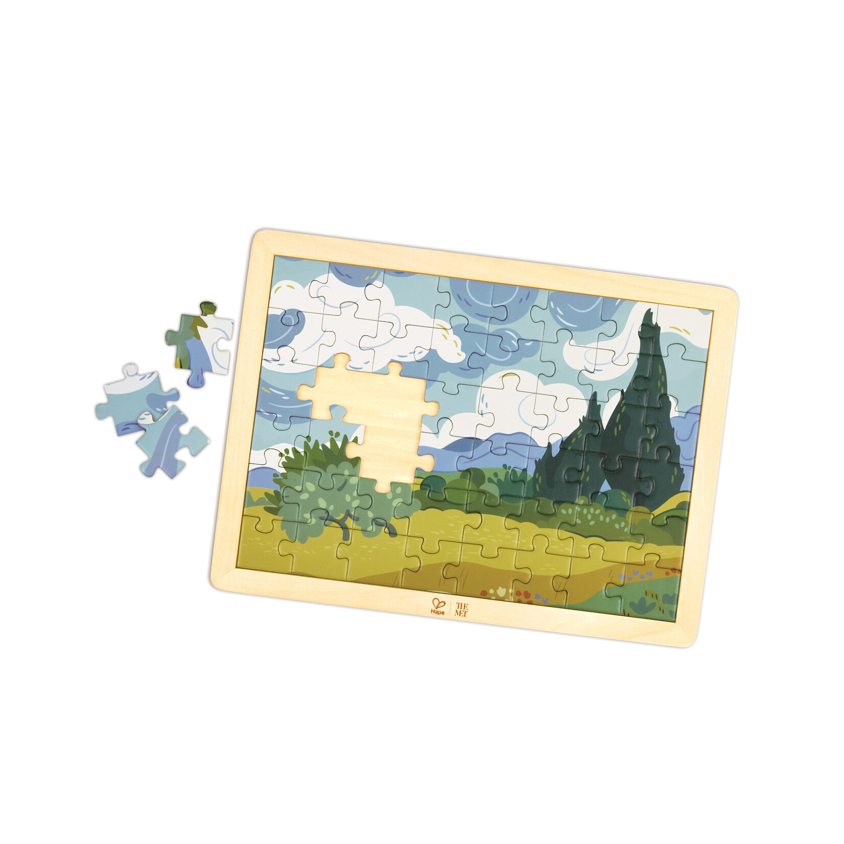 Hape Van Gogh Cypresses Puzzle