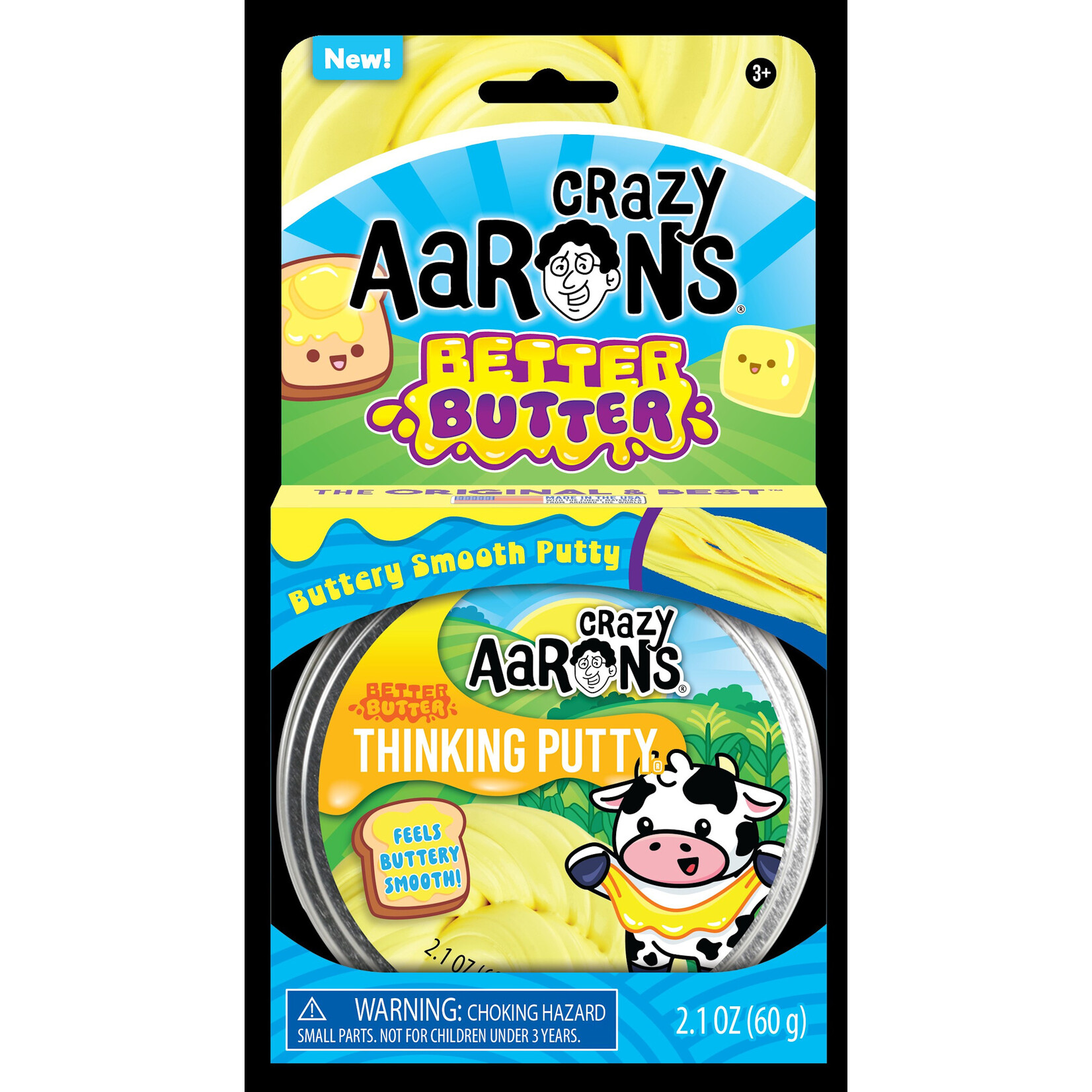 Crazy Aaron's Thinking Putty Buttercream Better Butter Thinking Putty