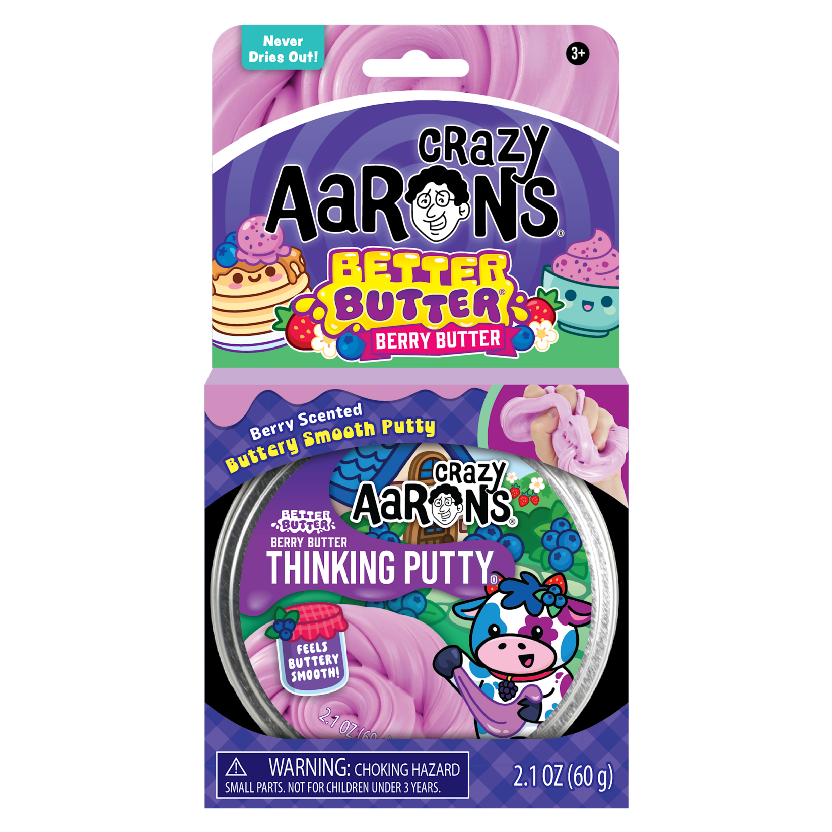 Crazy Aaron's Thinking Putty Better Butter Berry Thinking Putty