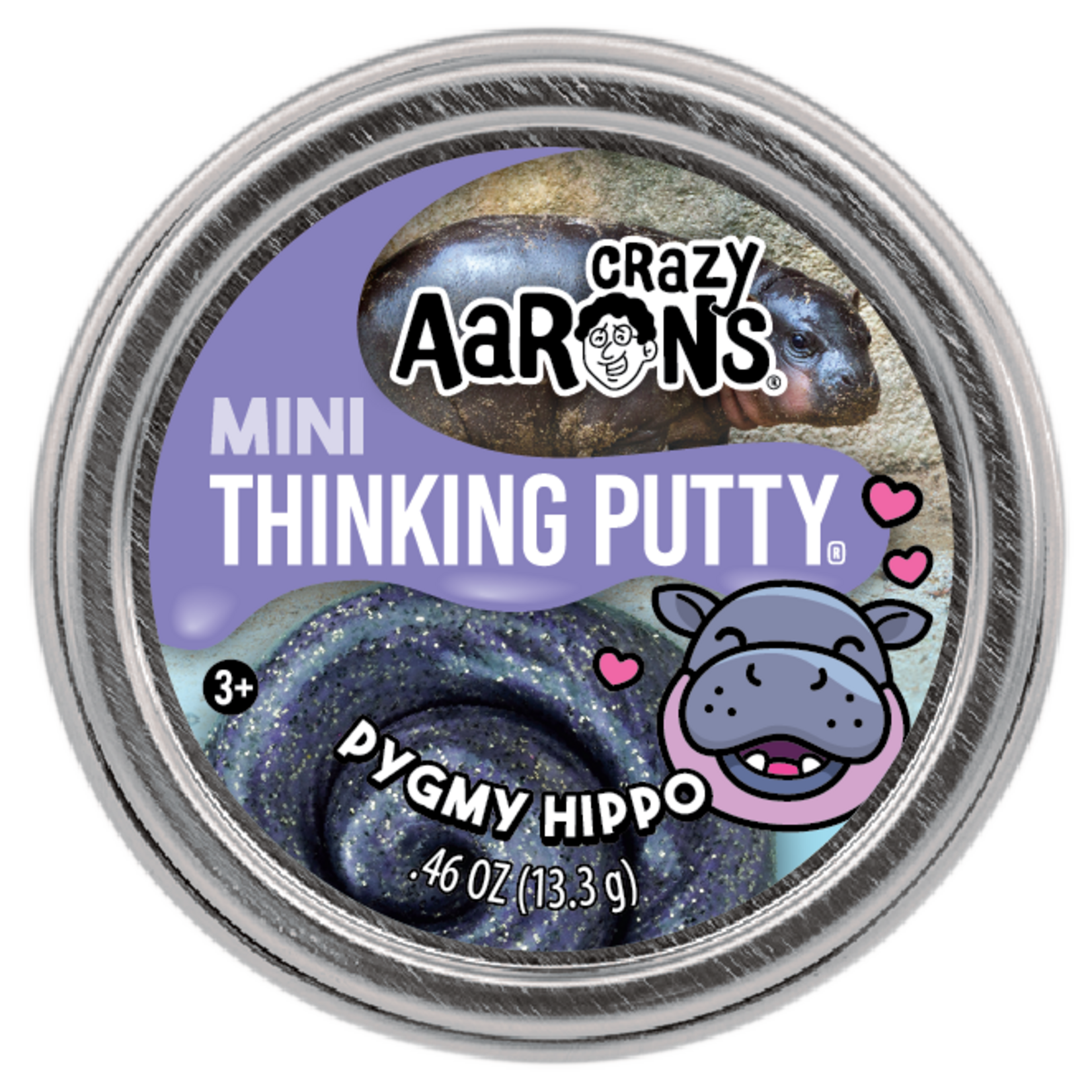 Crazy Aaron's Thinking Putty Mini Pygmy Hippo Thinking Putty