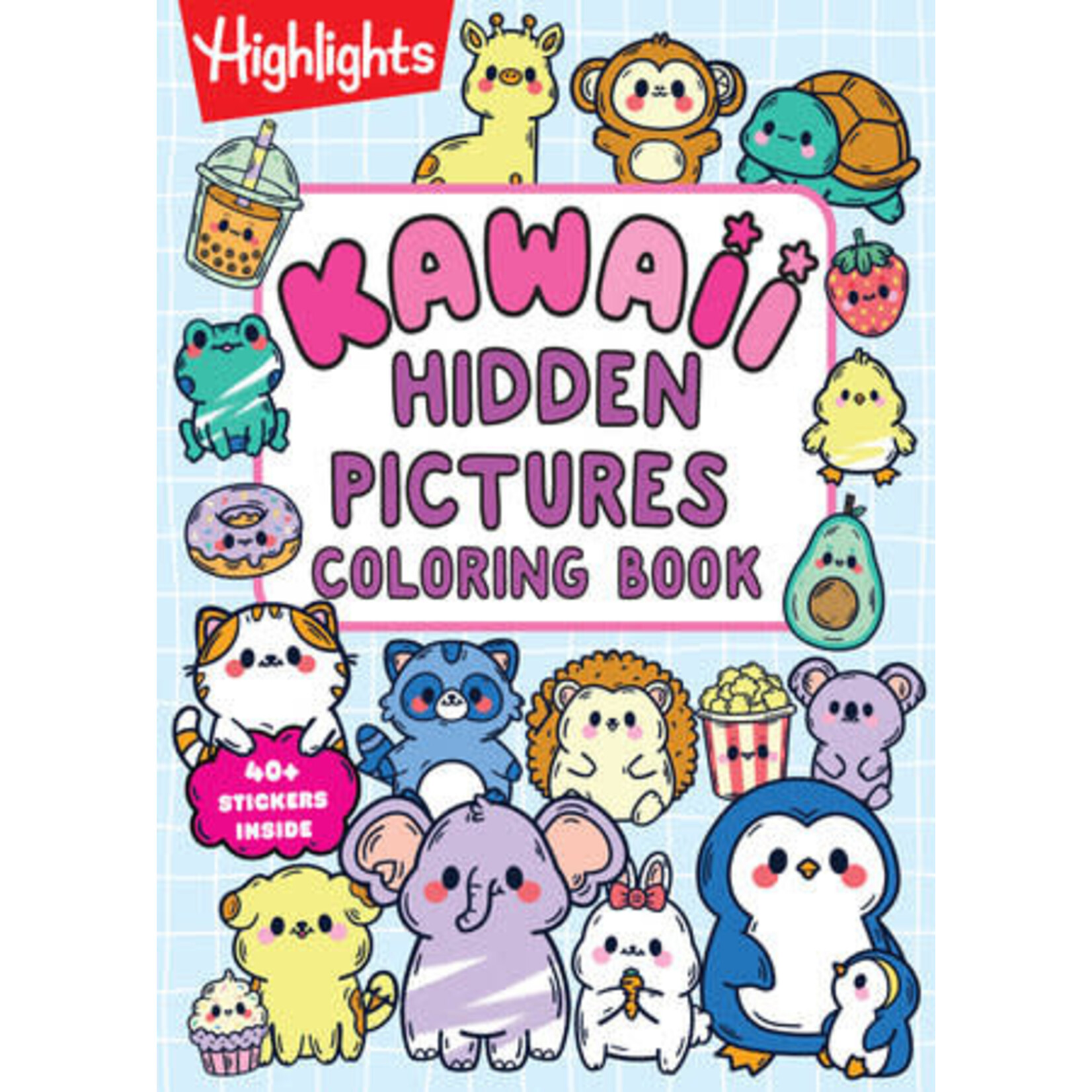 Kawaii Hidden Pictures Coloring Book