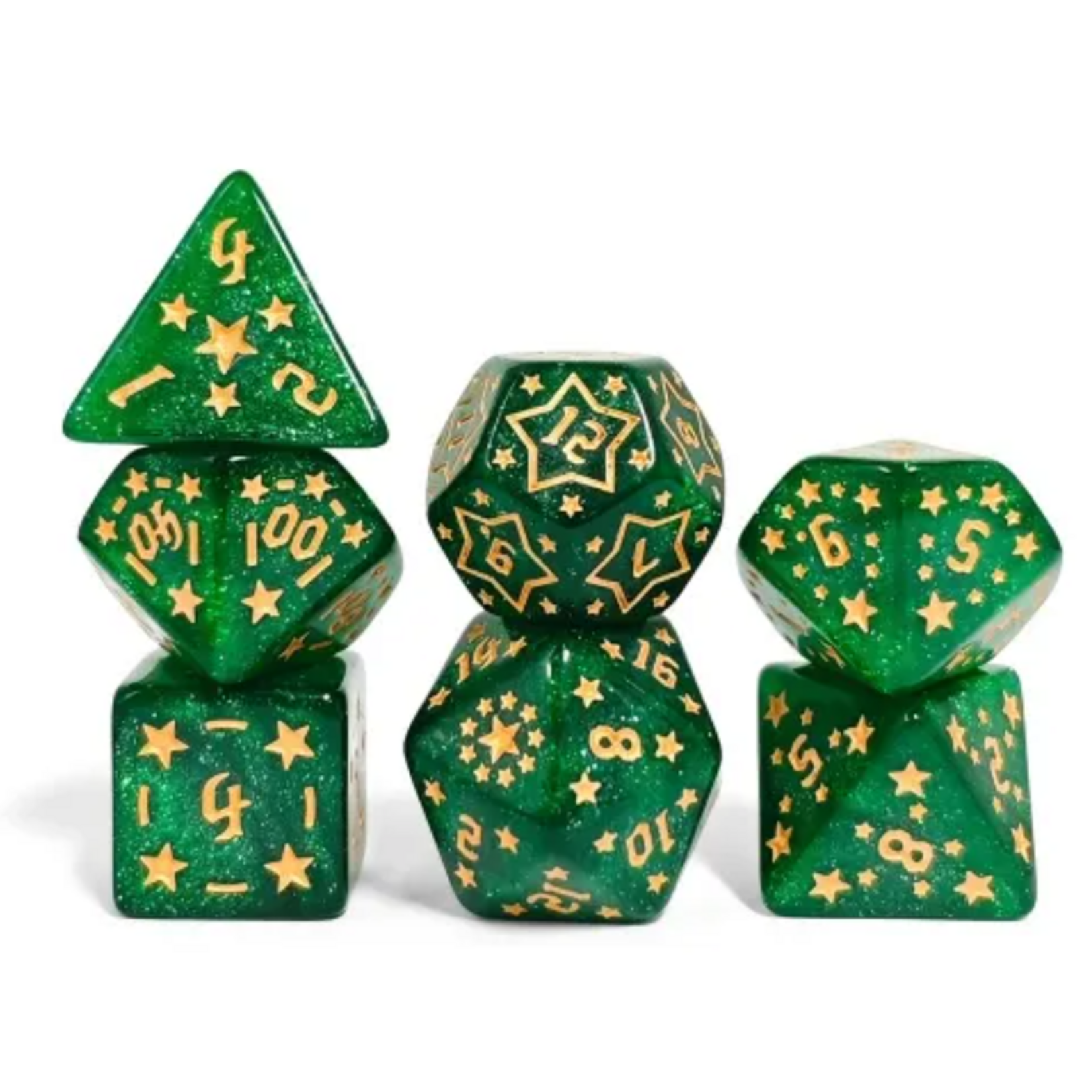 Goblin Dice Green Star Dice Set