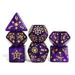 Goblin Dice Purple Gold Star Dice Set