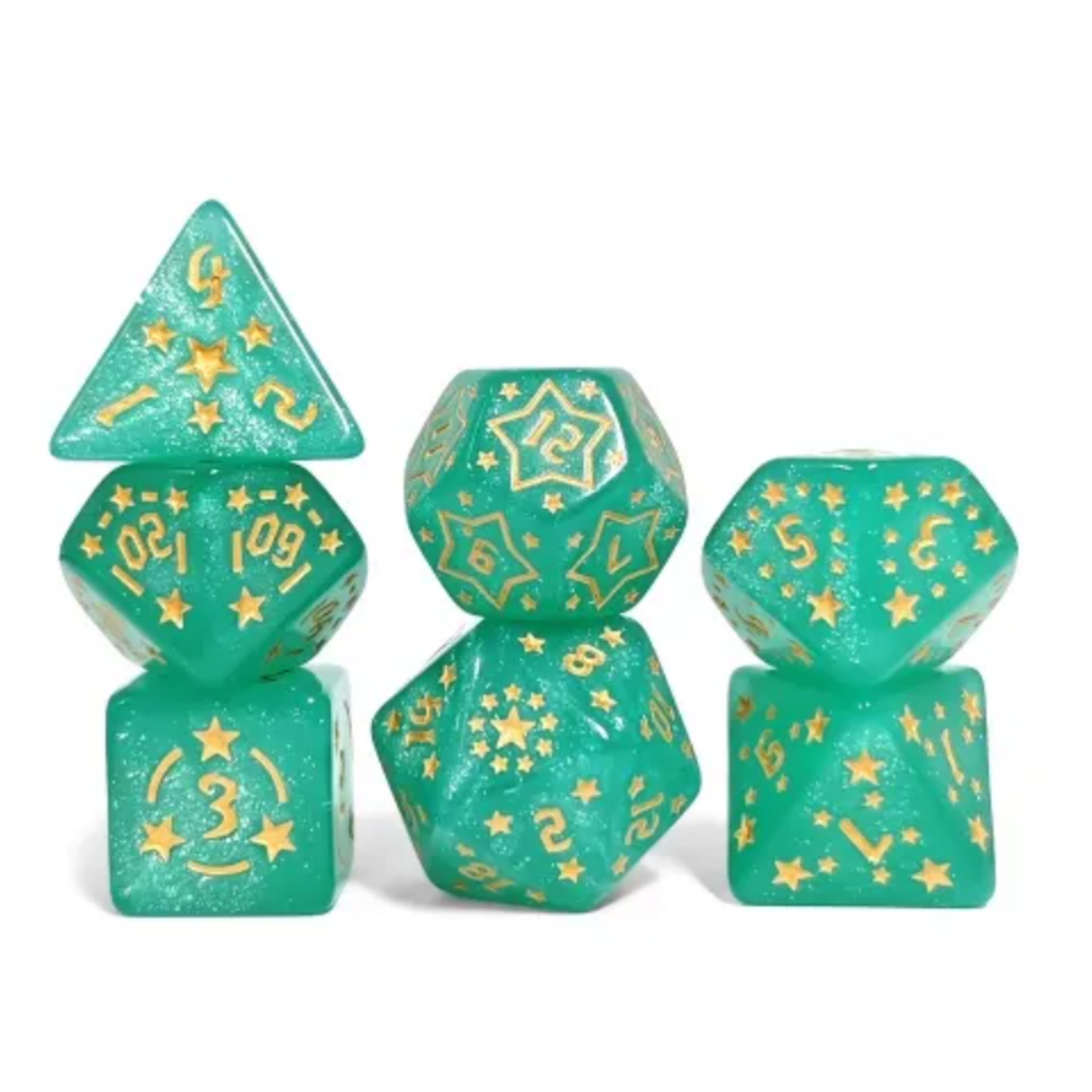 Goblin Dice Teal Star Dice Set