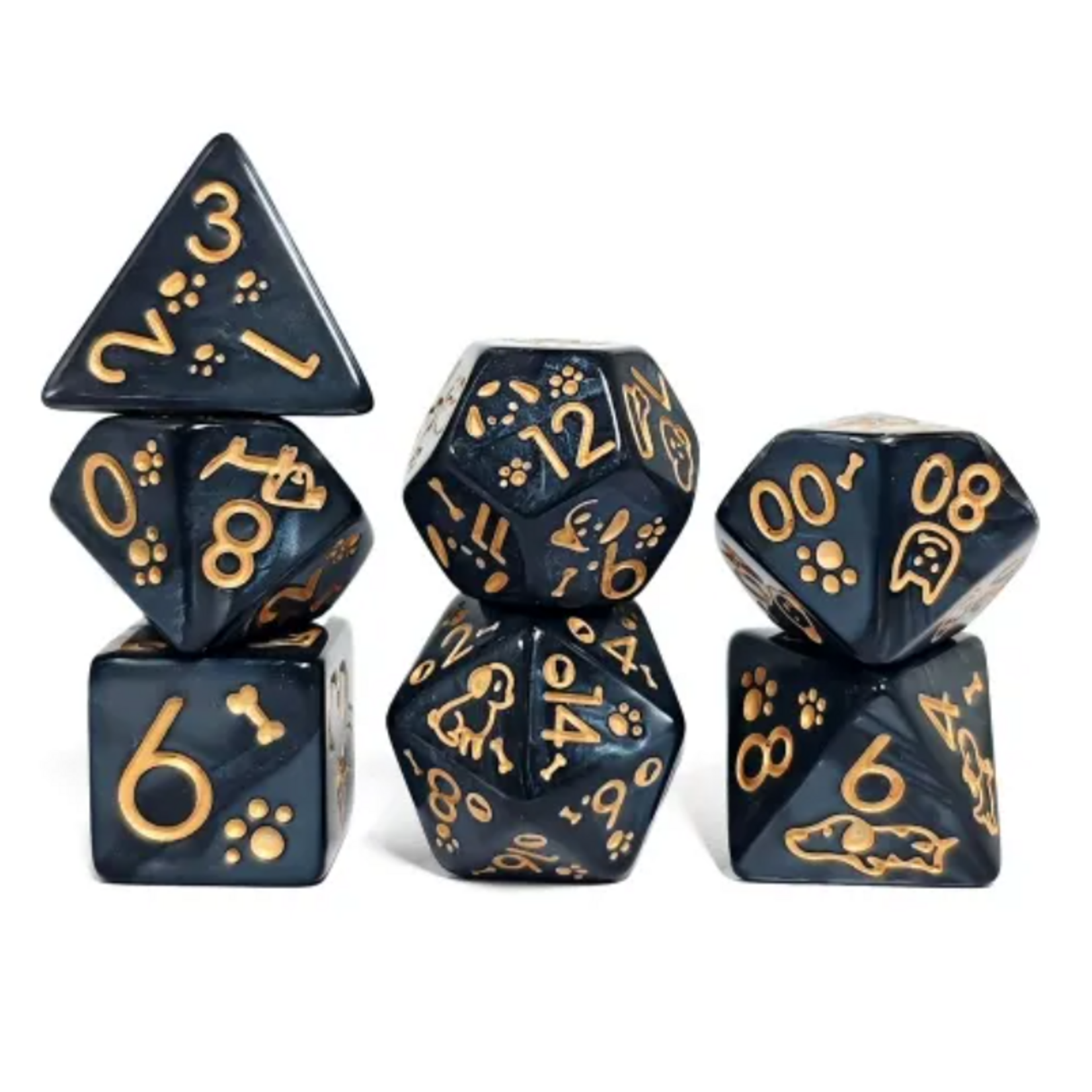 Goblin Dice Black Pearl Dog Dice Set