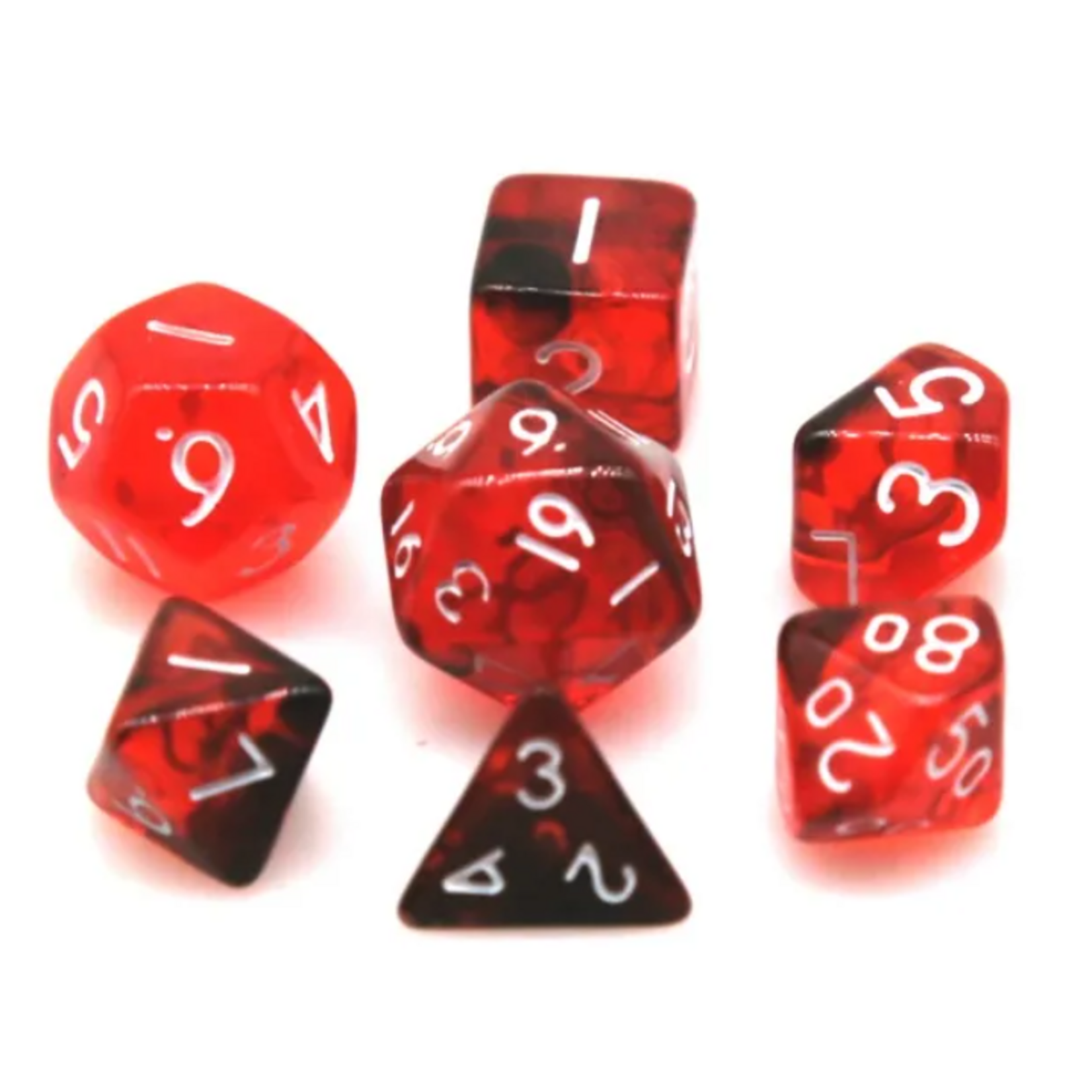 Goblin Dice Mini Red Swirl Dice Set