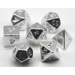 Goblin Dice Shiny Silver Dice Set