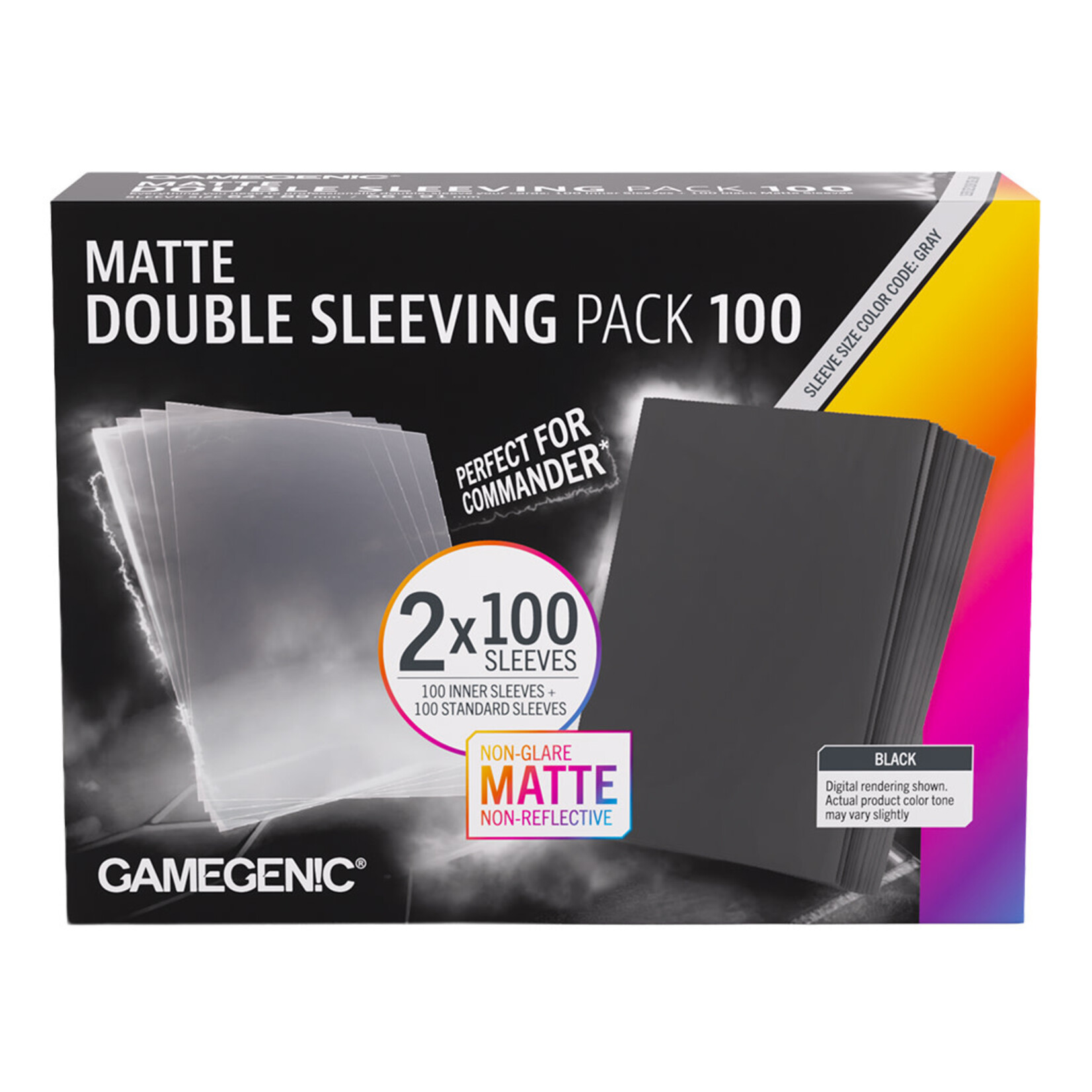 Gamegenic Matte Double Sleeving Pack Black (100 of each) (New)