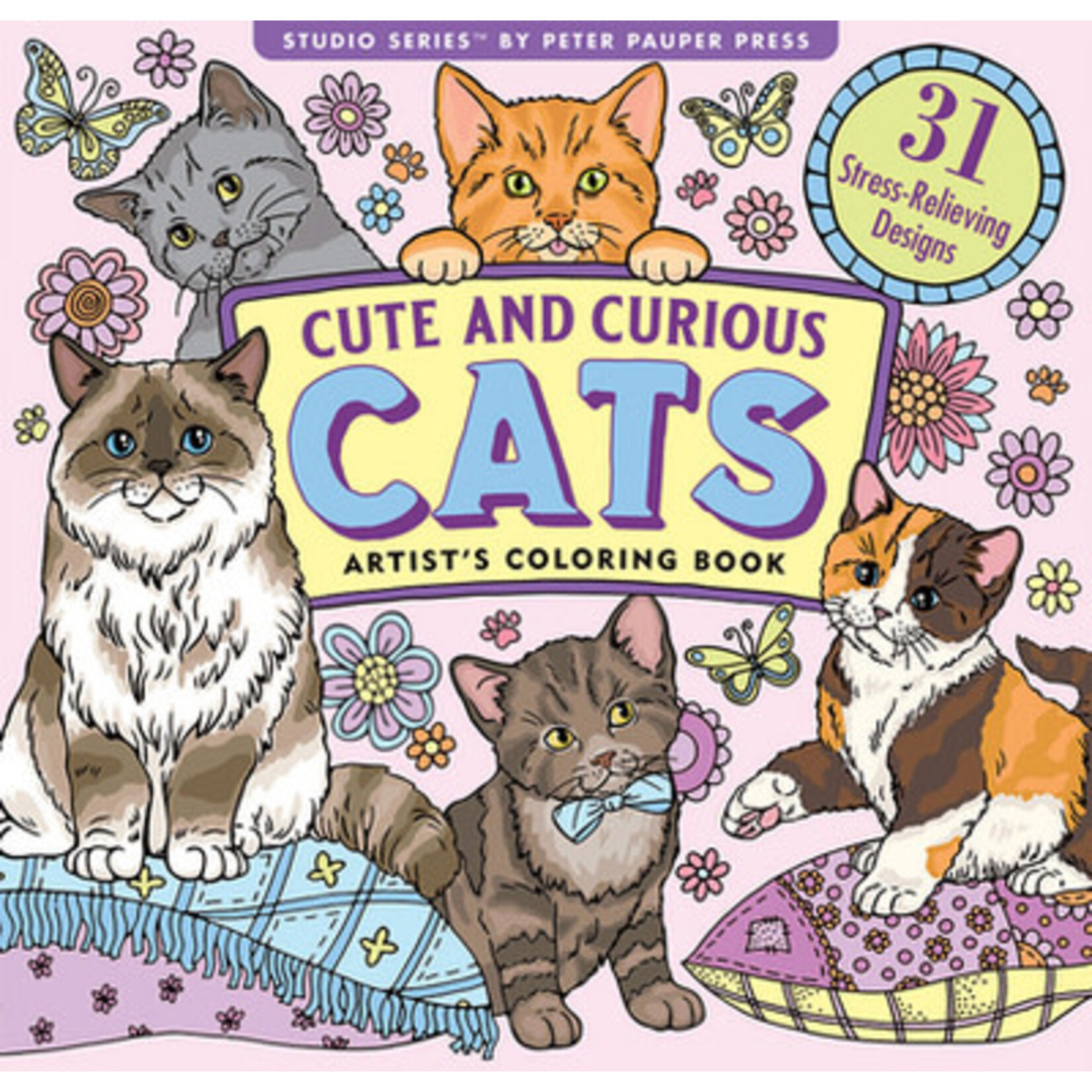 Cute and Curious Cats Artist's Coloring Book