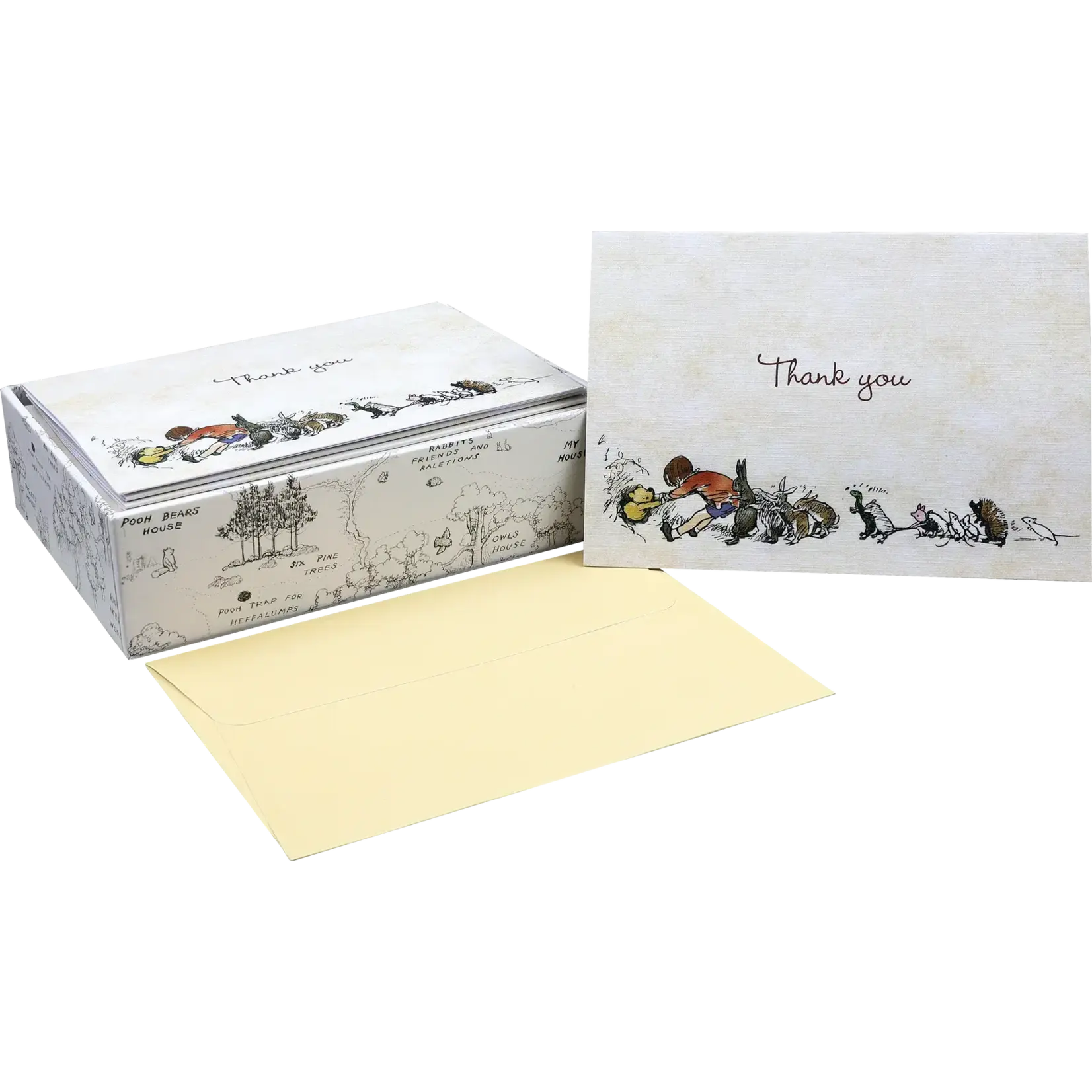 Pooh Bear Thank You Notes