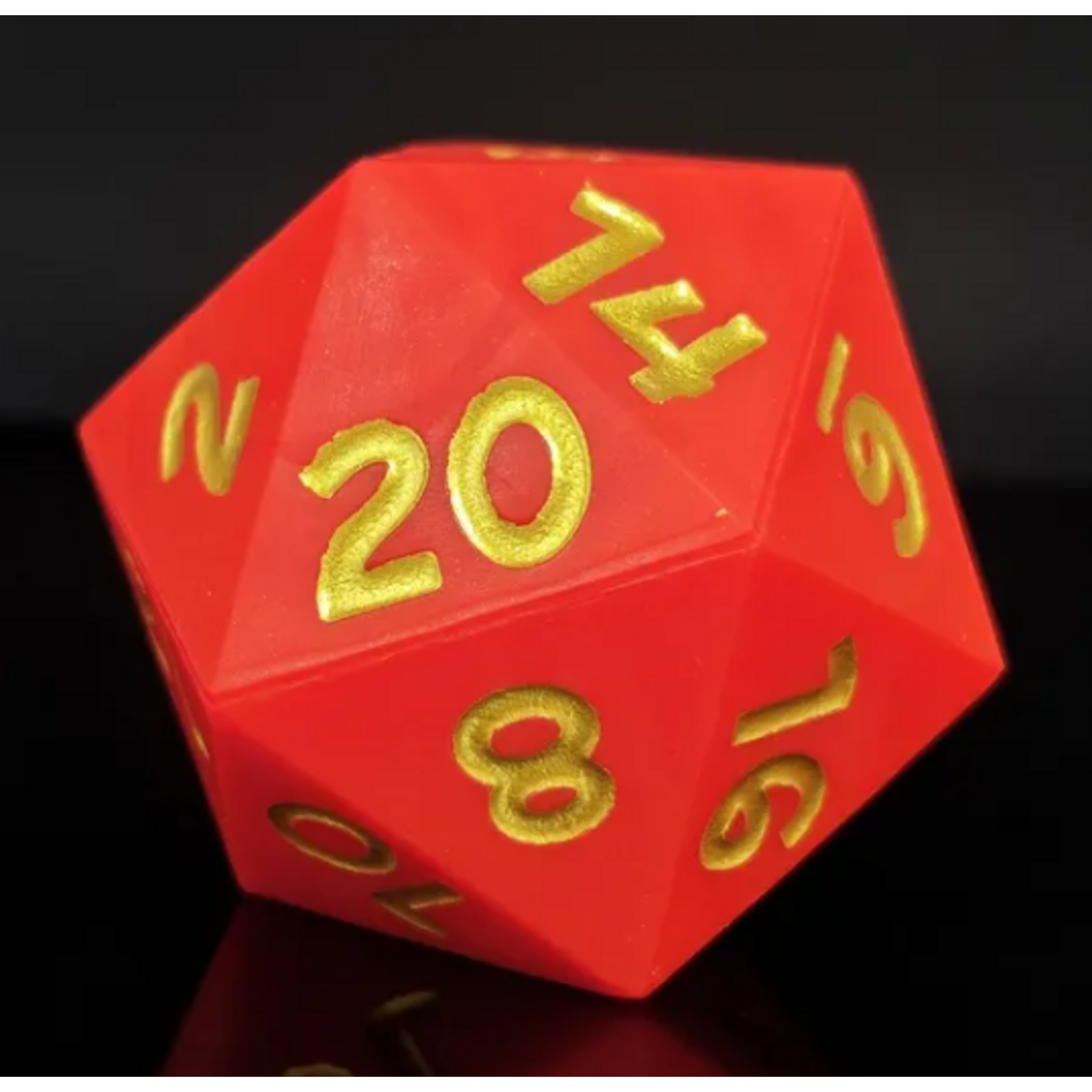 Goblin Dice Red Bouncy Silicone D20