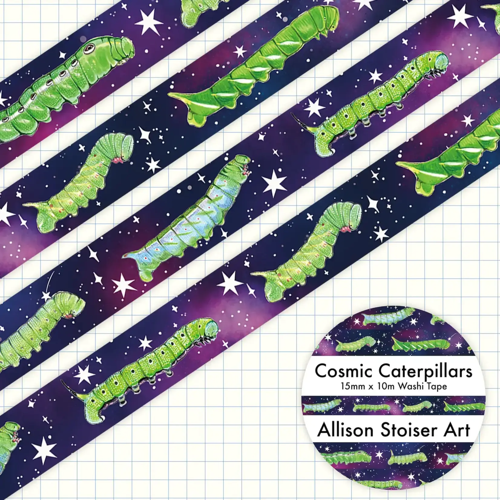 Allison Stoiser Art Cosmic Caterpillars Washi Tape