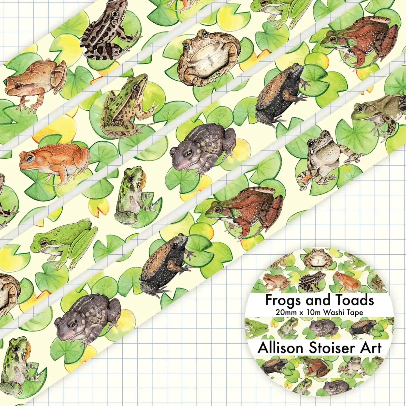 Allison Stoiser Art Frogs and Toads Washi Tape