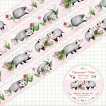 Allison Stoiser Art Opossums and Tulips Washi Tape