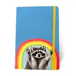 Allison Stoiser Art Rainbow Raccoon Pride A5 Dot Grid Hardcover Journal