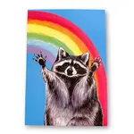 Allison Stoiser Art Rainbow Raccoon Pride A5 Lined Lay-Flat Softcover Journal