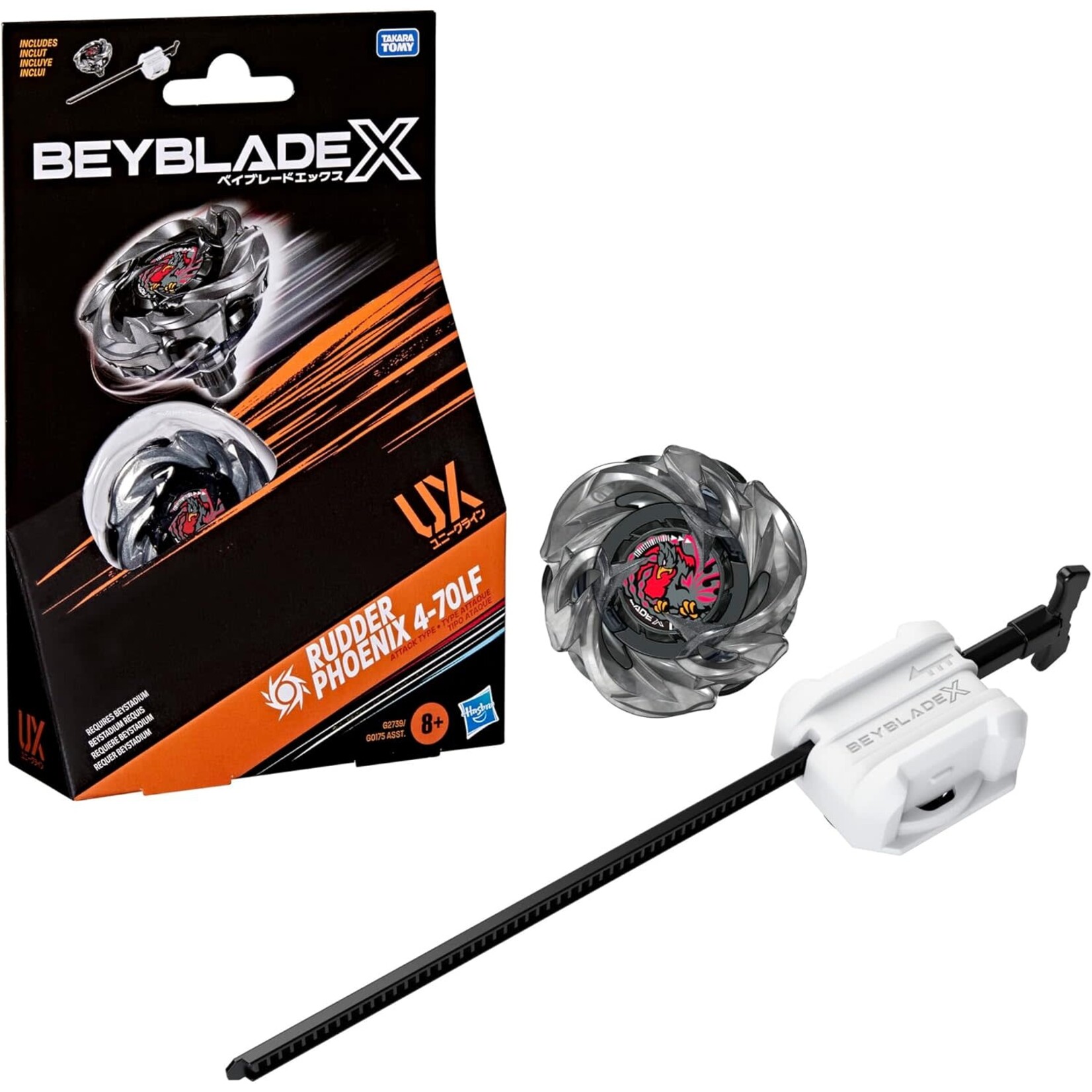 Hasbro Beyblade X Rudder Phoenix 4-70LF UX Starter Pack Top and Launcher