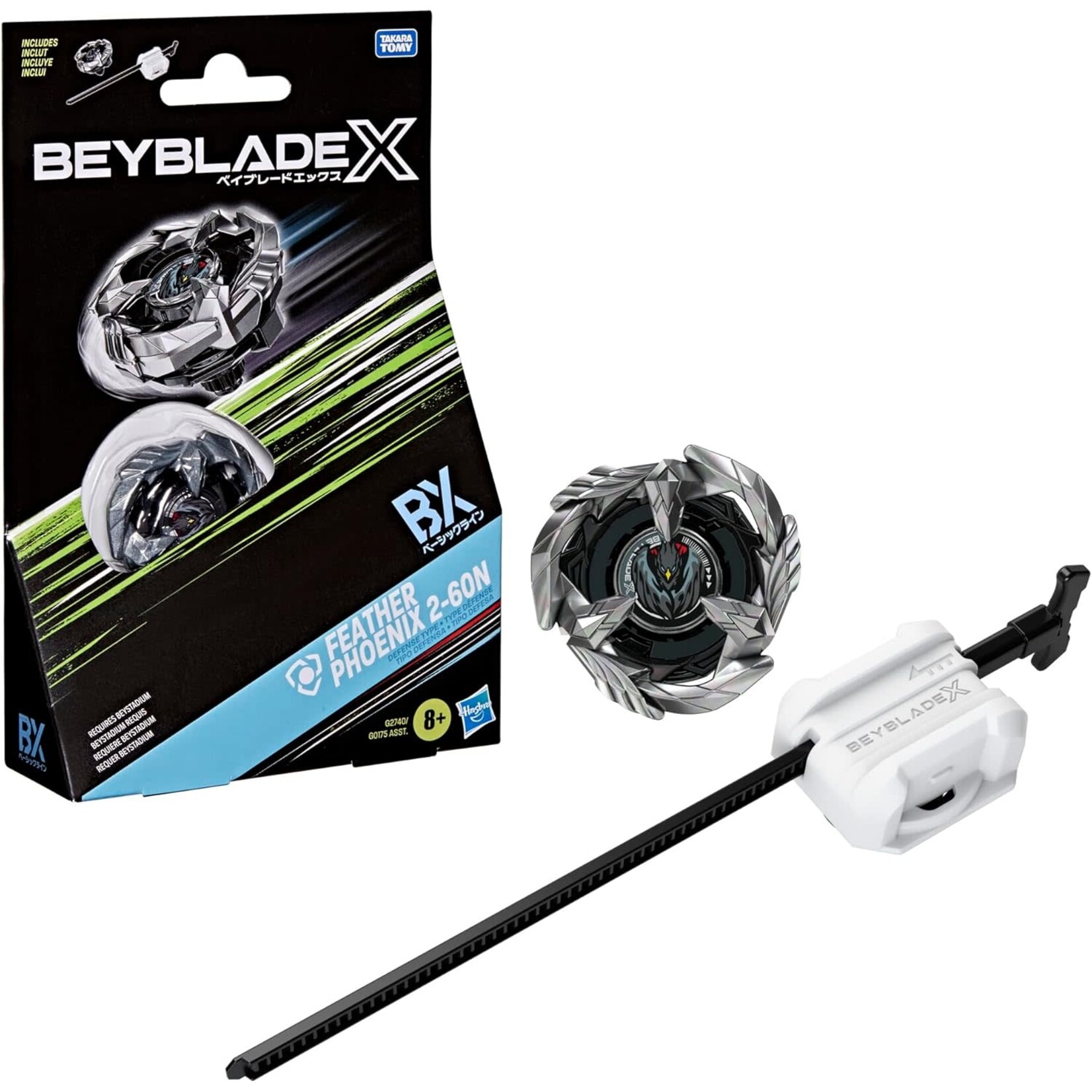 Hasbro Beyblade X Feather Phoenix 2-60N BX Starter Pack Top and Launcher