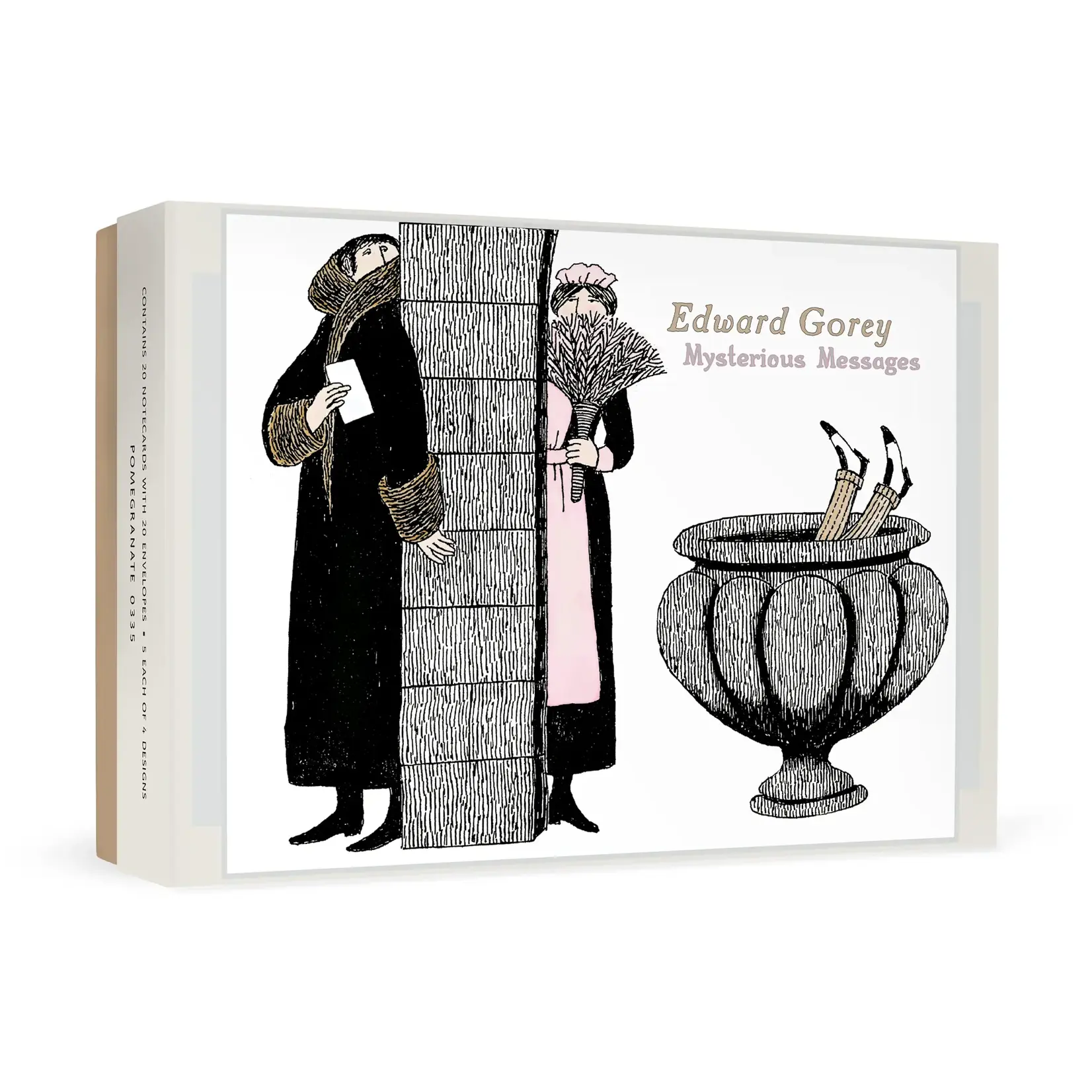 Pomegranate Edward Gorey Mysterious Messages Boxed Notecard Assortment