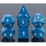 Goblin Dice Blue Crackle Metal Dice Set