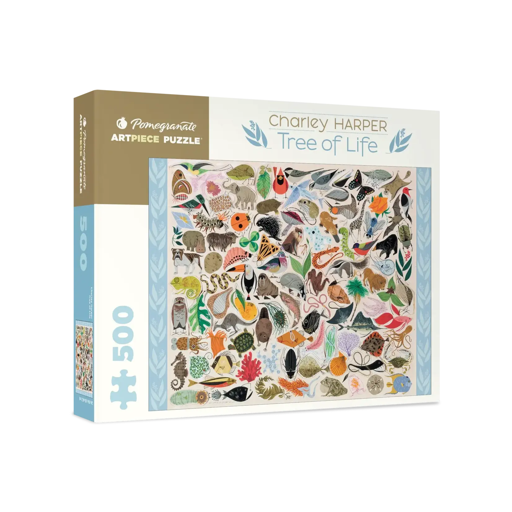 Pomegranate Charley Harper Tree of Life 500-piece Jigsaw Puzzle