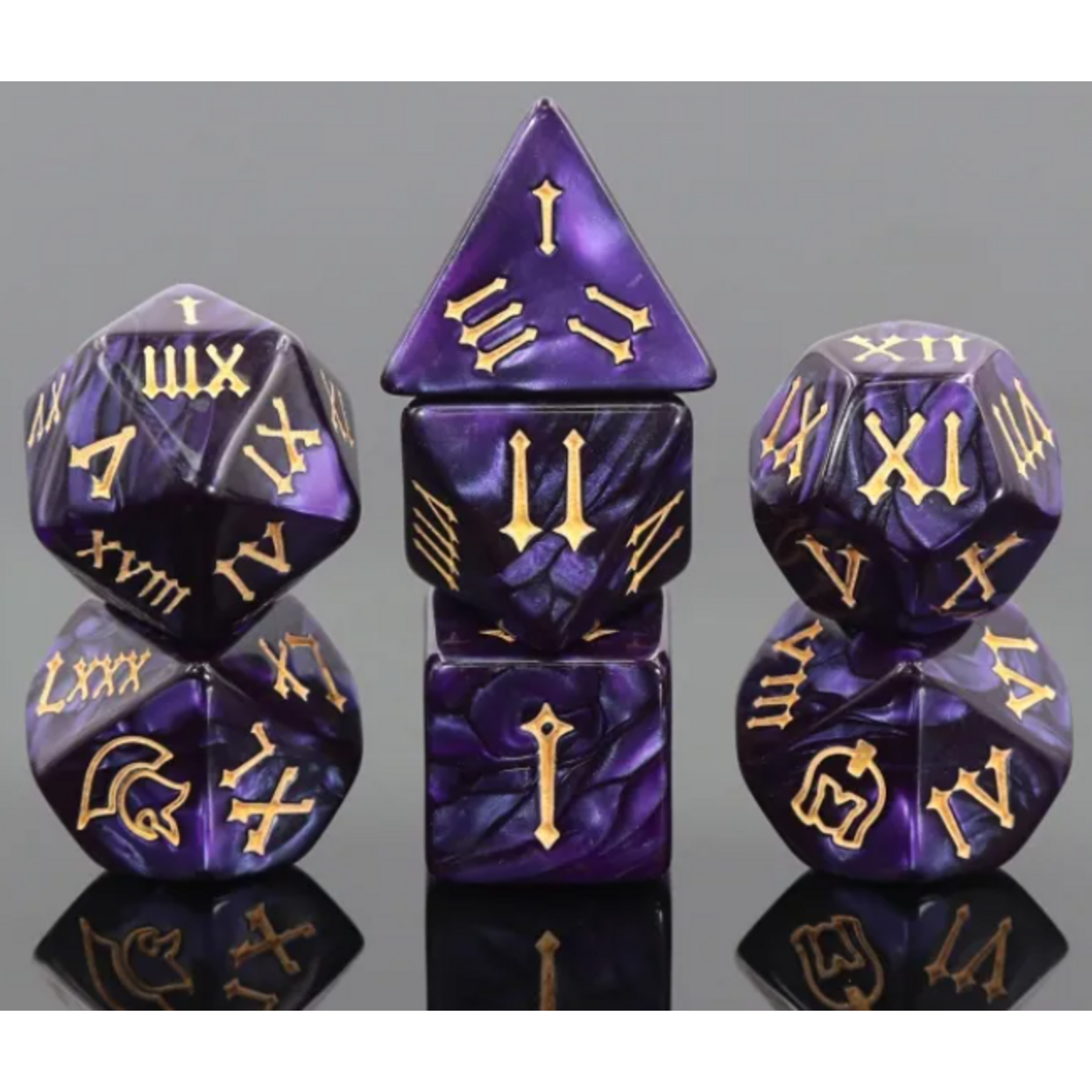 Goblin Dice Roman Purple Dice Set
