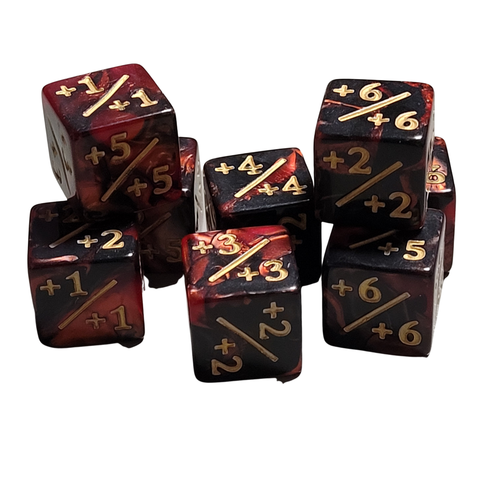 Goblin Dice 16mm D6 Counter +1/+1 Plus Dice (8) [Assorted]