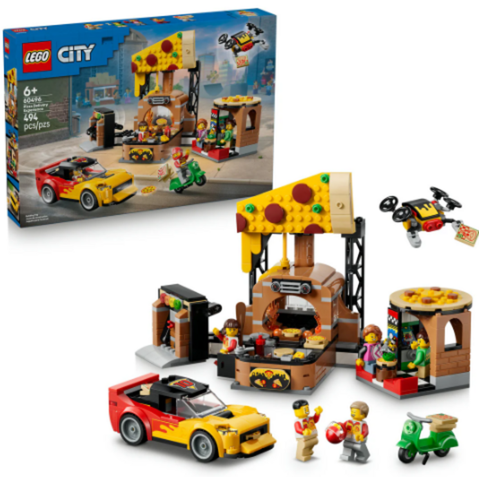 LEGO 60496 LEGO® City Pizza Delivery Experience with Vehicles