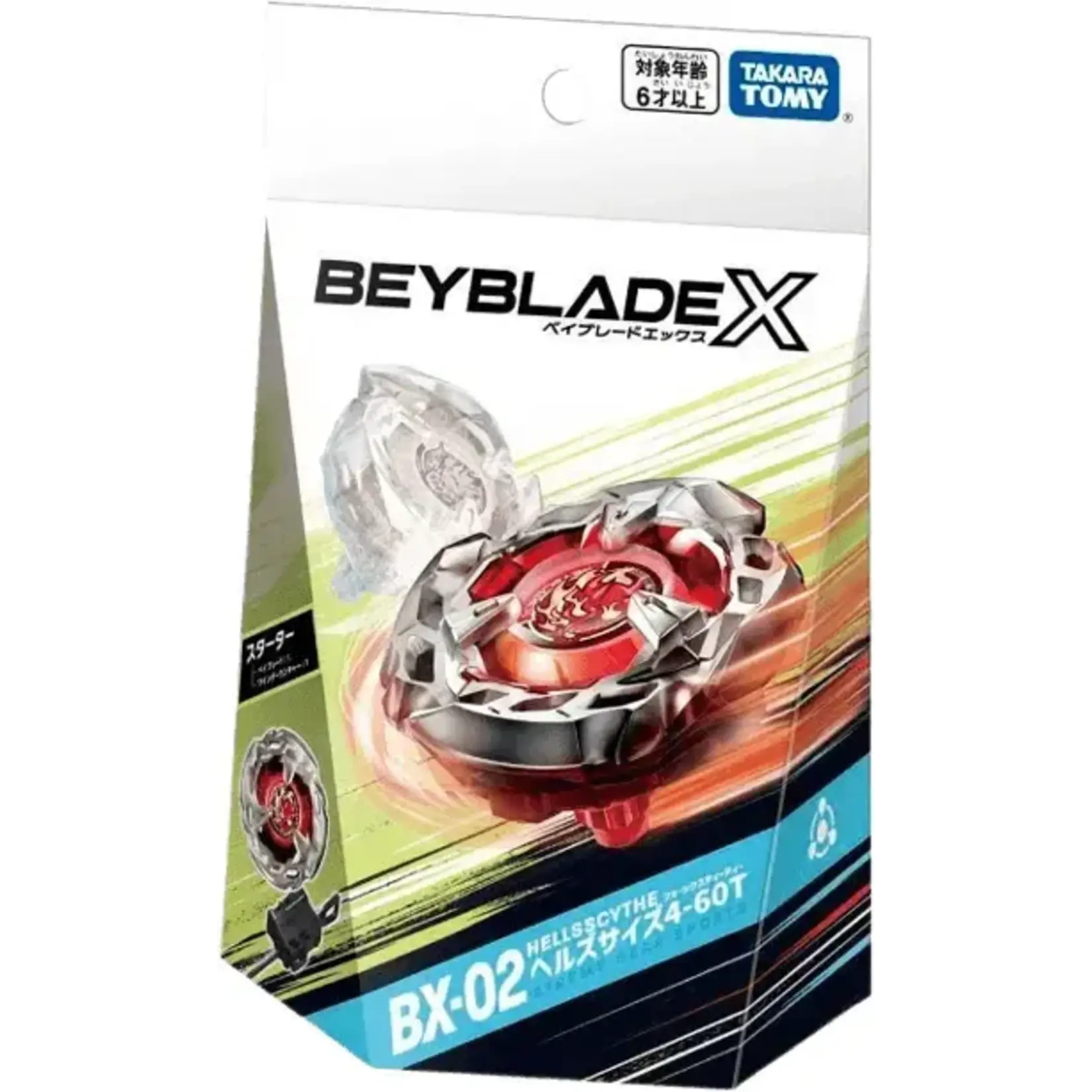 Takara Tomy Beyblade X BX-02 Hells Scythe 4-60T Starter Pack