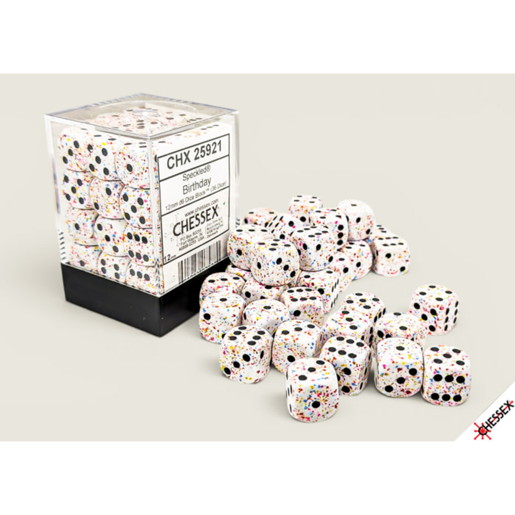 Birthday Speckled 12mm D6 Block (36)