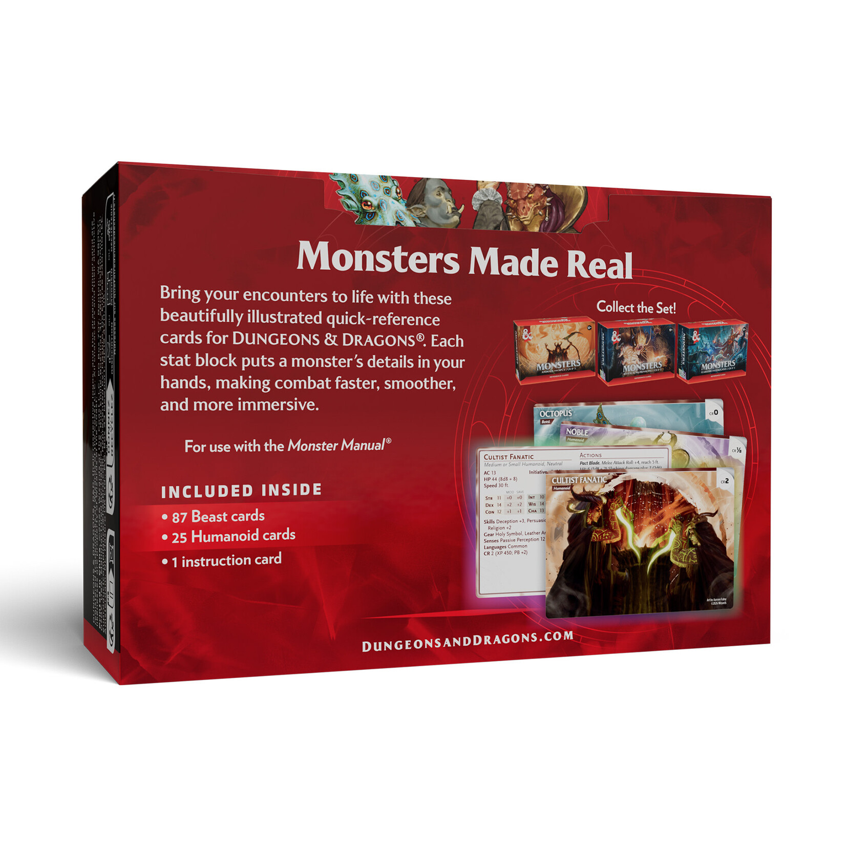 Dungeon and Dragons Monster Cards - Animals and NPCs