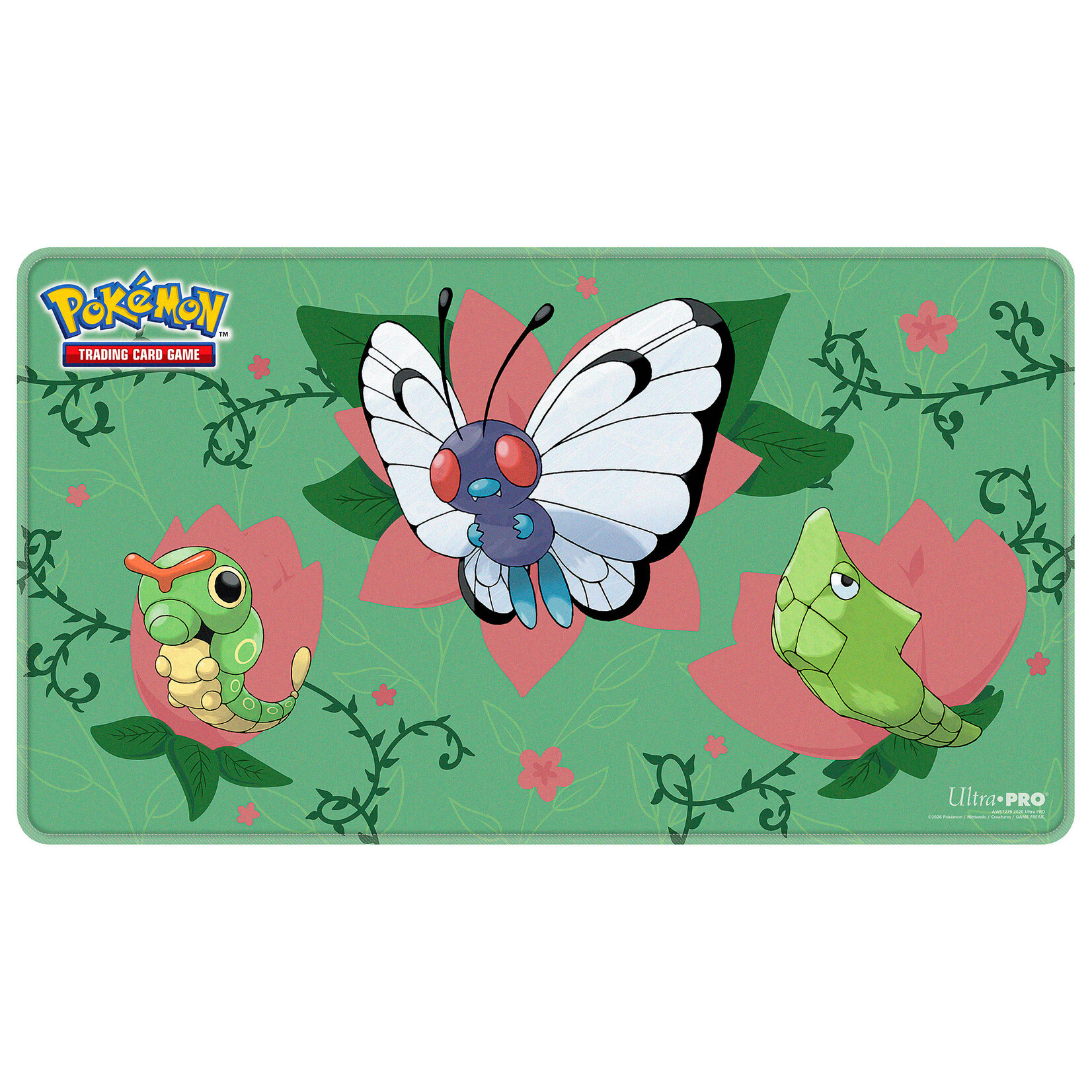 Pokémon Caterpie Evolutions Stitched Edge Playmat