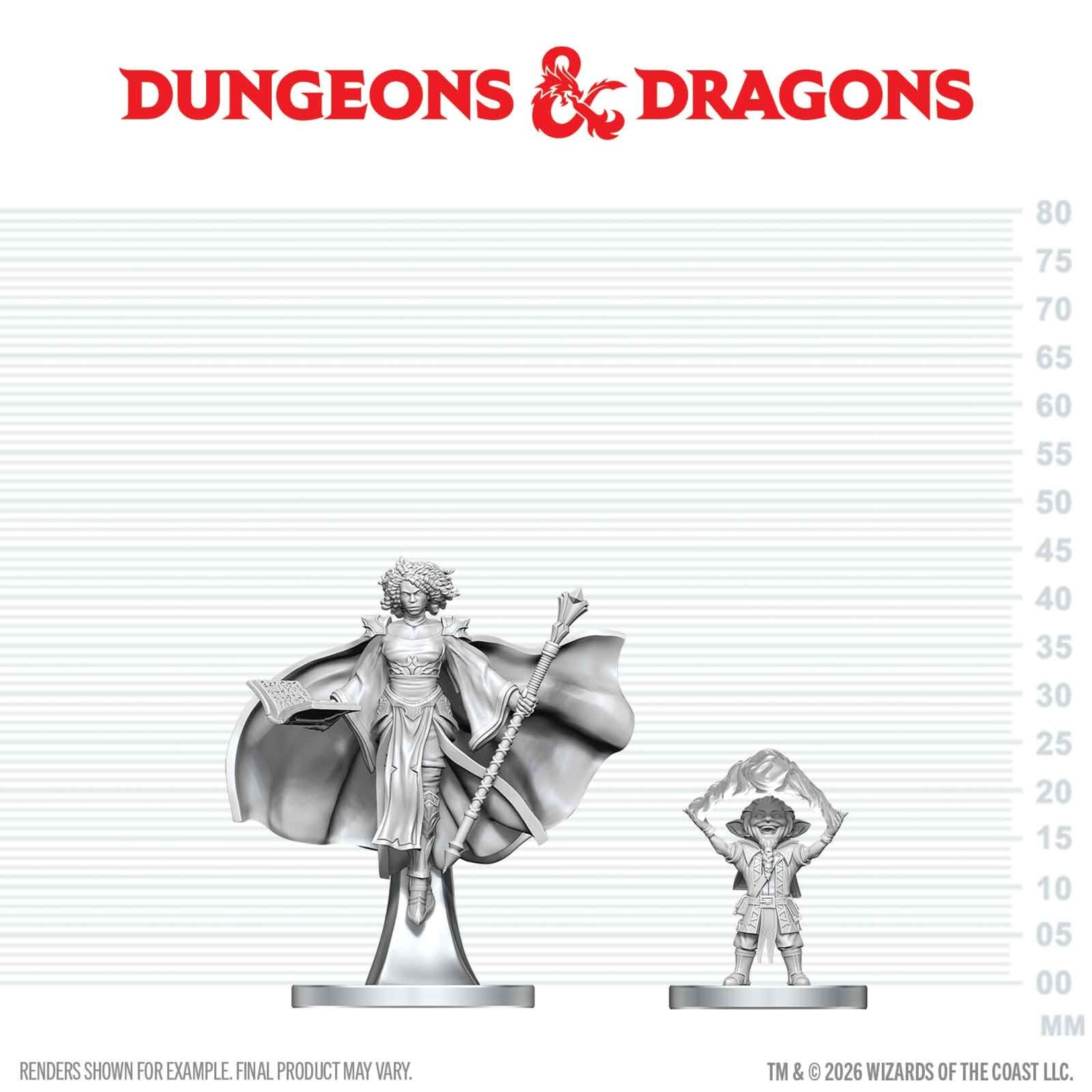 WizKids Gnome Warlock and Aasimar Wizard