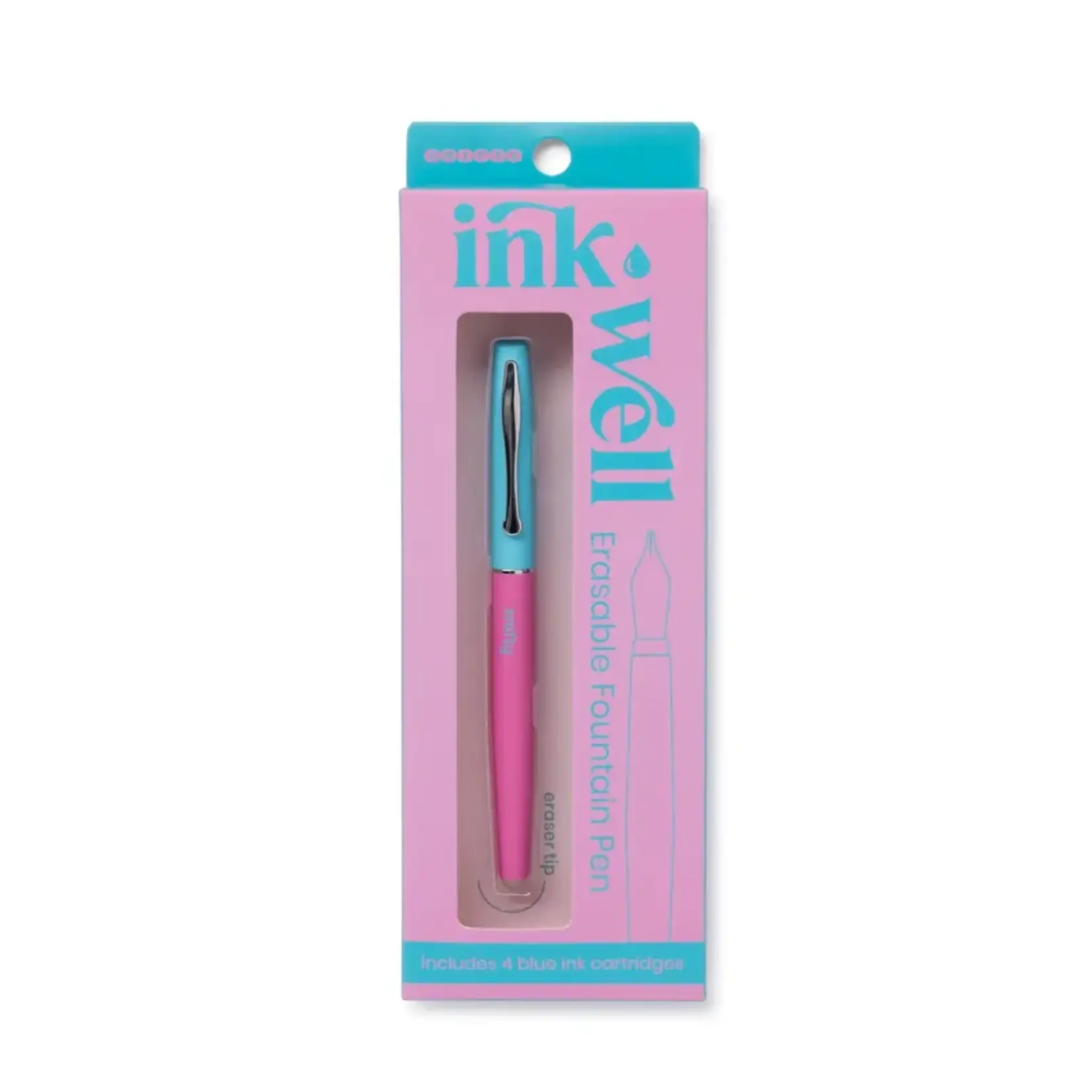 Snifty Ink Well Erasable Fountain Pen Pink/Blue
